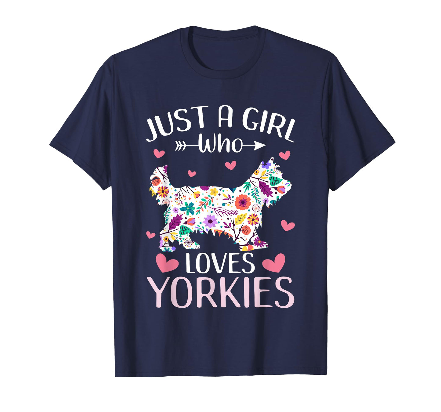 Just A Girl Who Loves Yorkies Cute Dog Lover girls kids T-Shirt