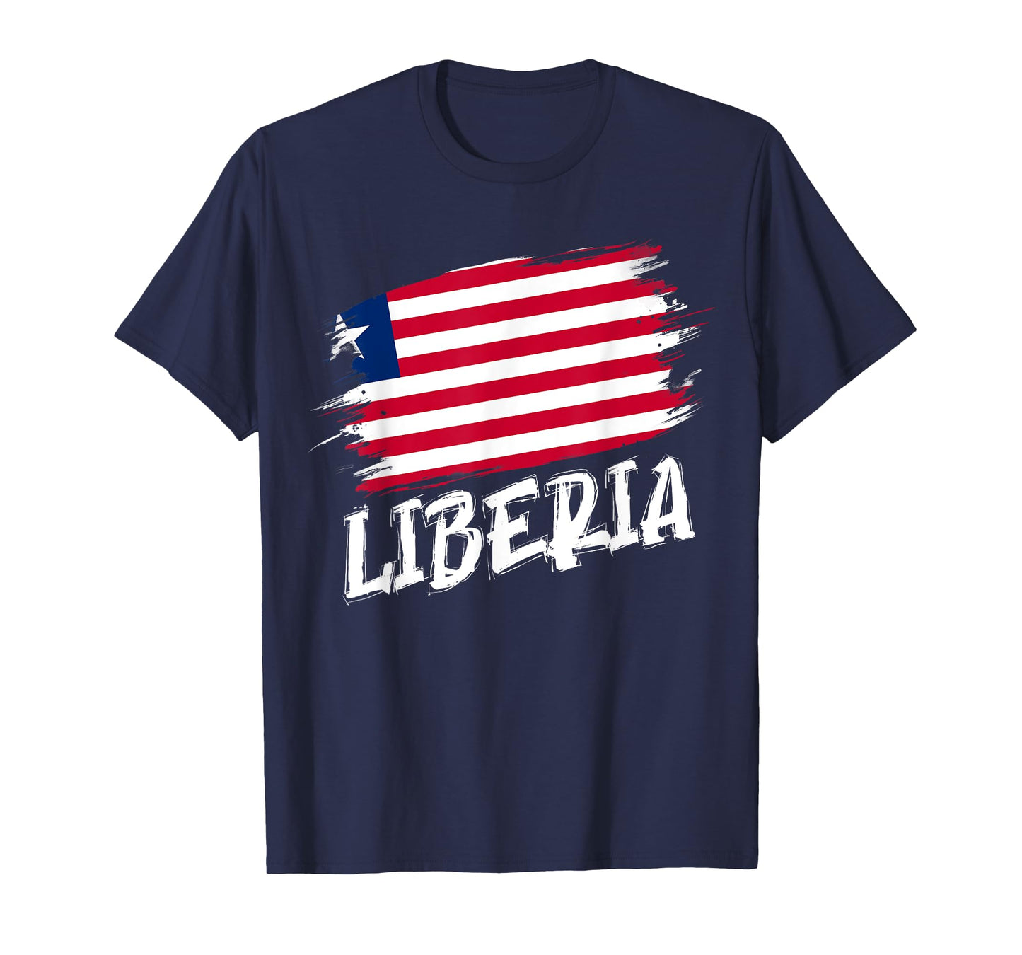 Patriotic Retro Liberian Flag Liberia T-Shirt