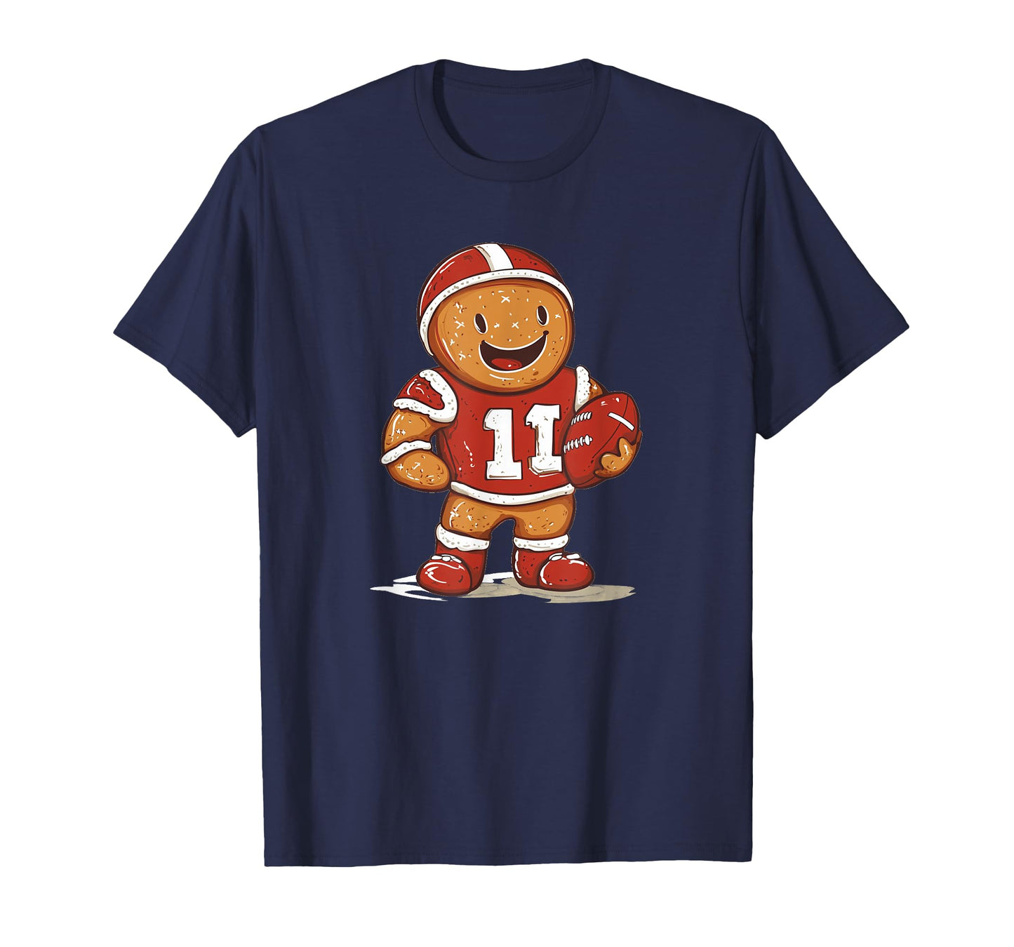 Touchdown Goals with This Gingerbread Man Football Player T-Shirt