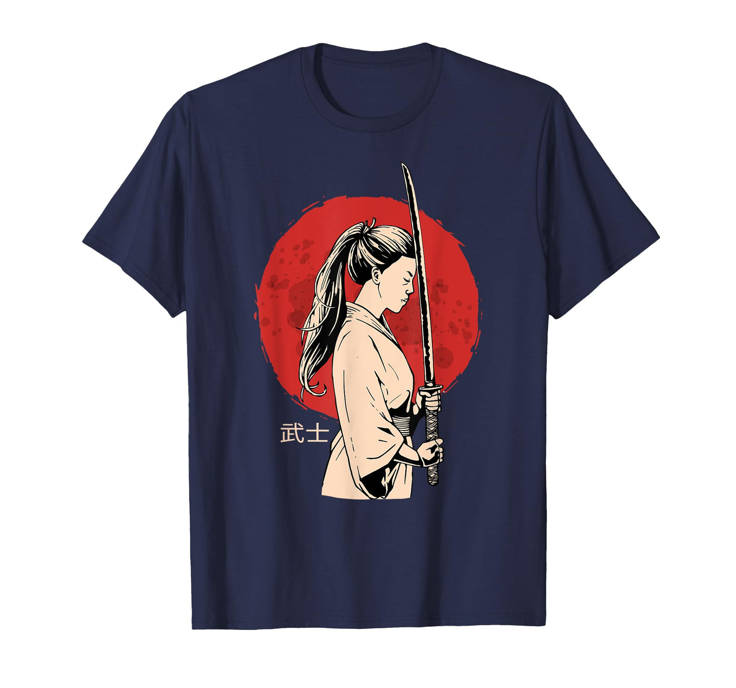 Ancient Japanese Geisha Samurai - Female Samurai - Katana T-Shirt