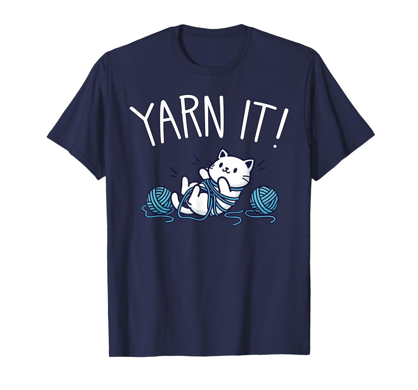 Cute Cat Yarn Play T-Shirt