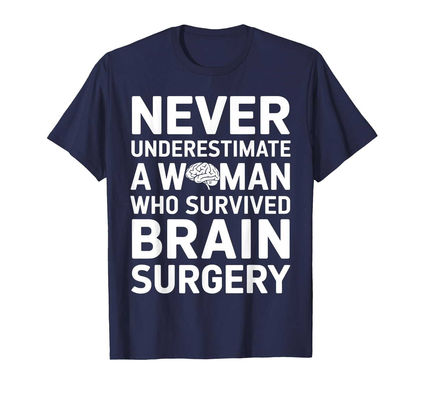 Cute Brain Surgery Art for Women Brain Tumor Cancer Survivor T-Shirt