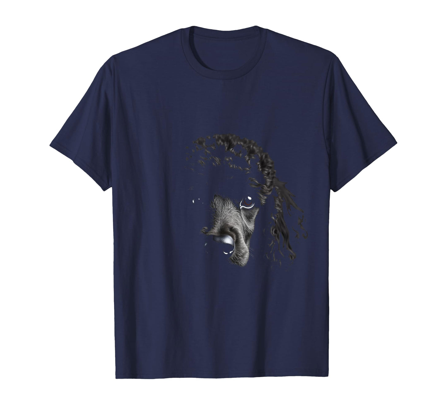 Black Poodle Dog Poodle Face T-Shirt