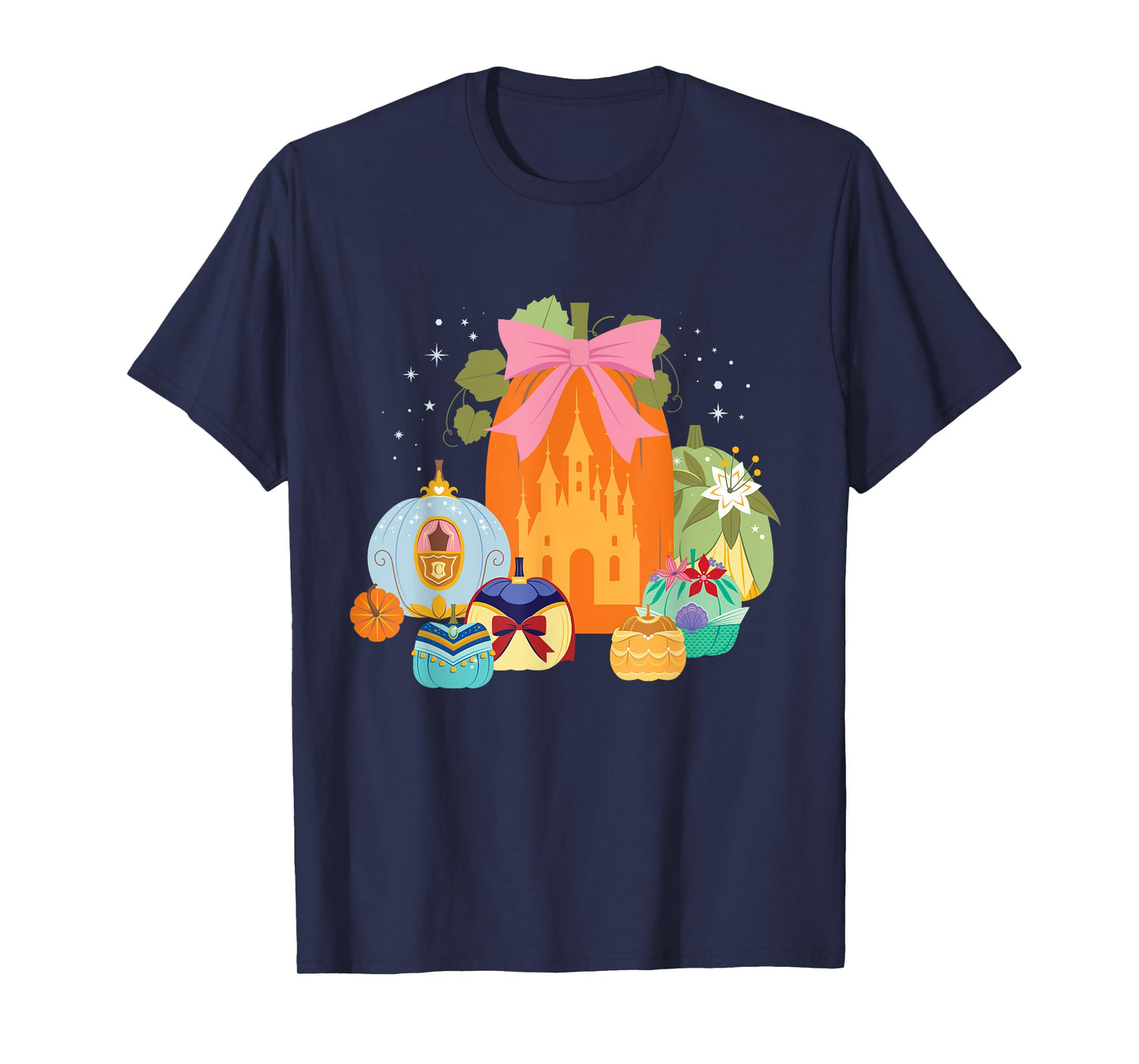 Disney Princess Pumpkins Fall Princesses and Pumpkin Castle T-Shirt