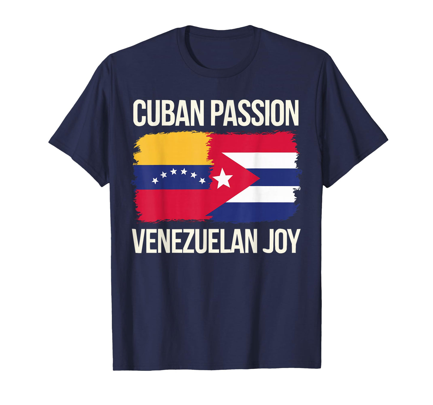 Half Venezuelan Half Cuban Cuba Flag Country Venezuela T-Shirt