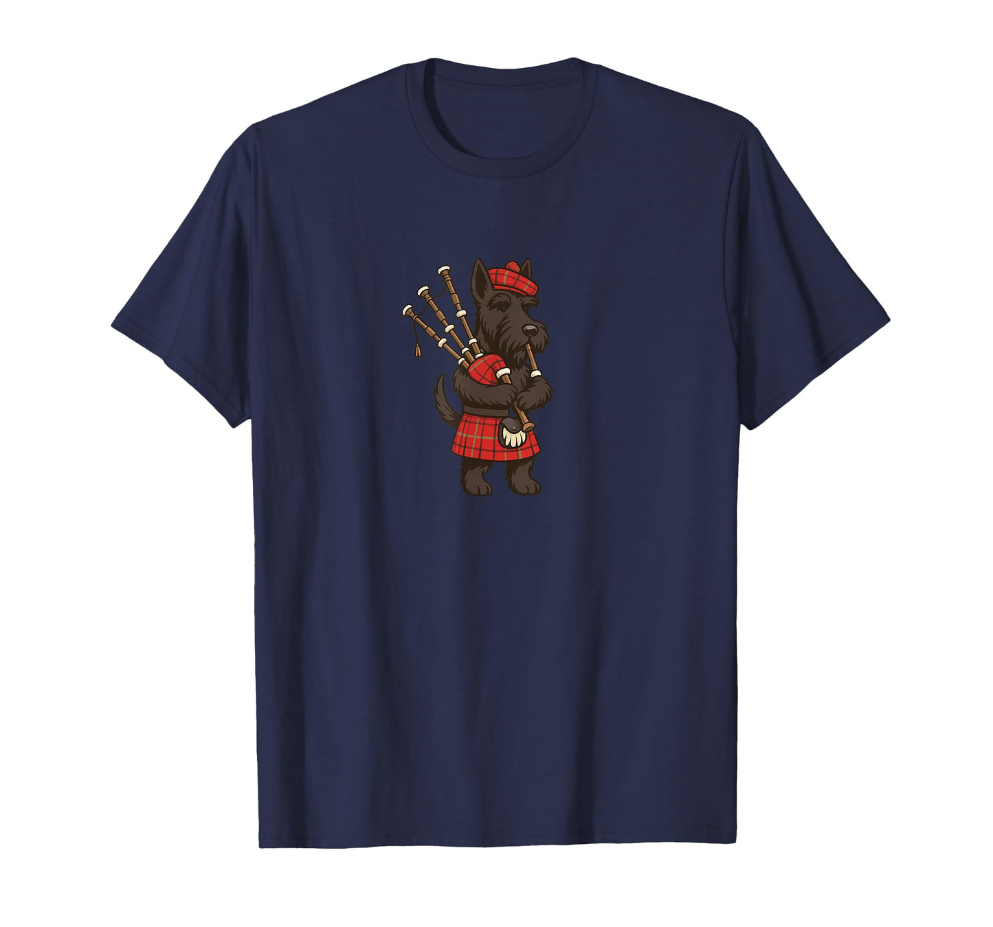 Scottish Terrier Playing Bagpipes - Funny Dog Mom Dad T-Shirt