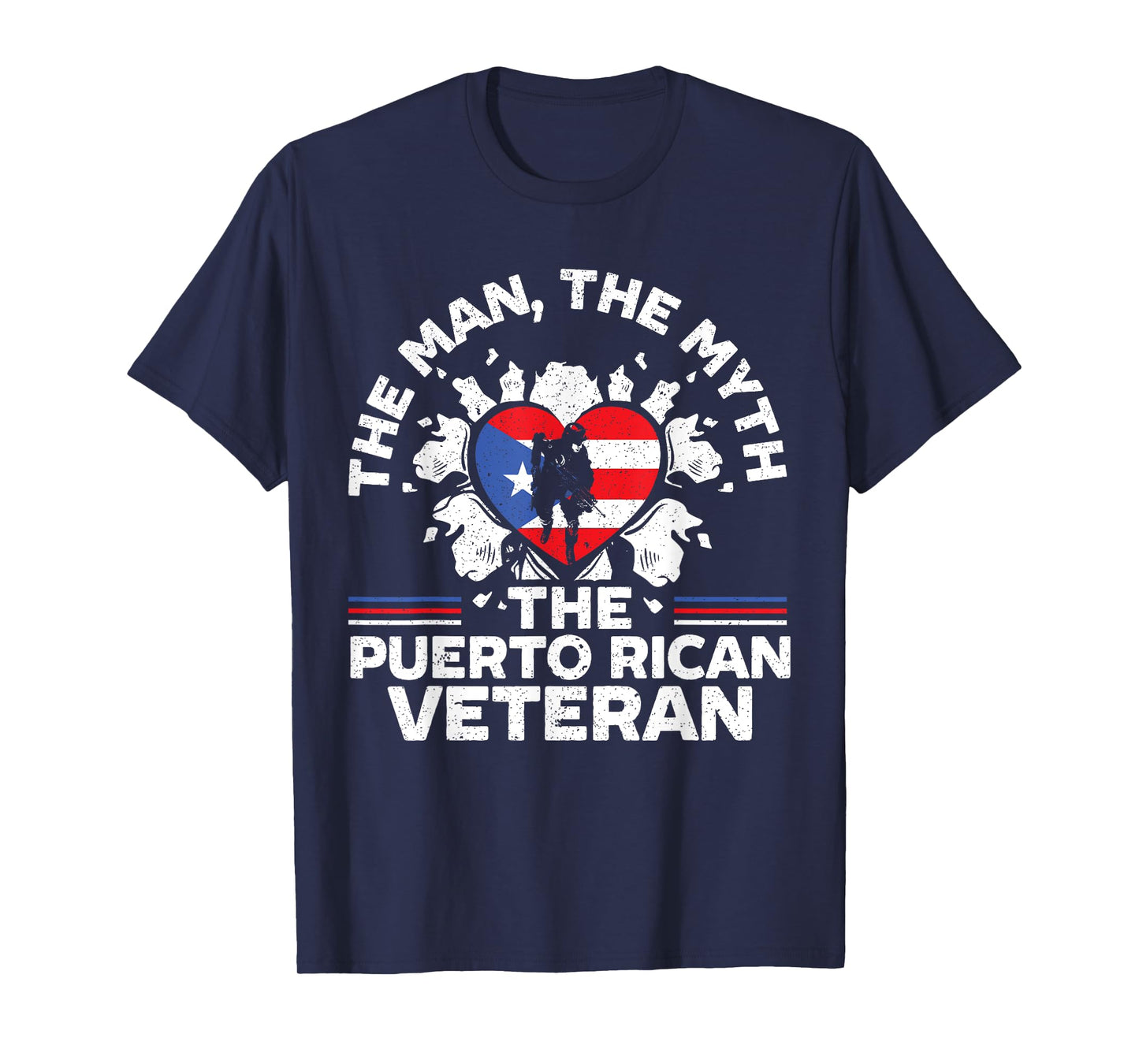 The Man The Myth The Puerto Rican Veteran Military Army T-Shirt