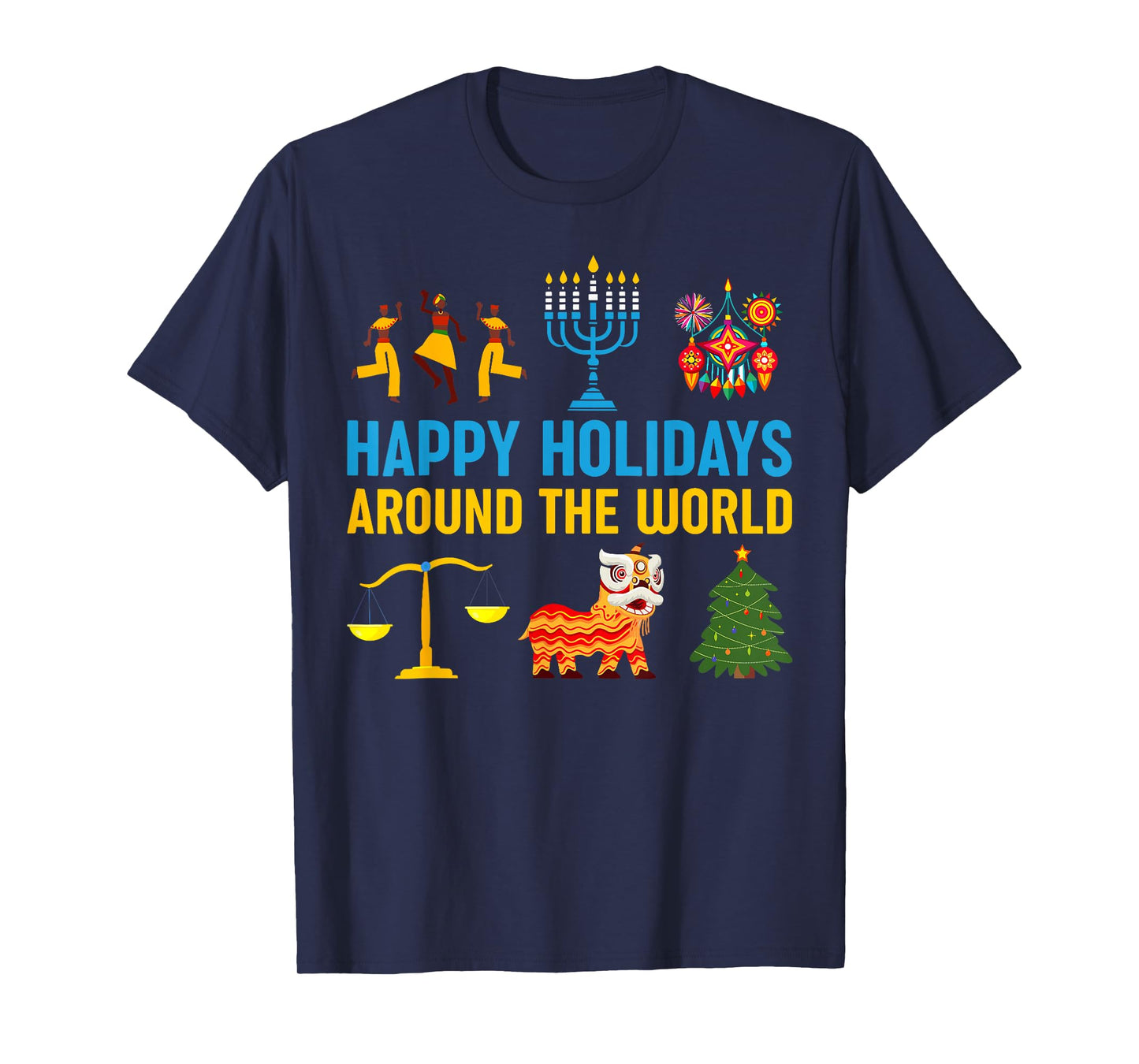 Happy Holidays Around The World Multicultural Matching Group T-Shirt