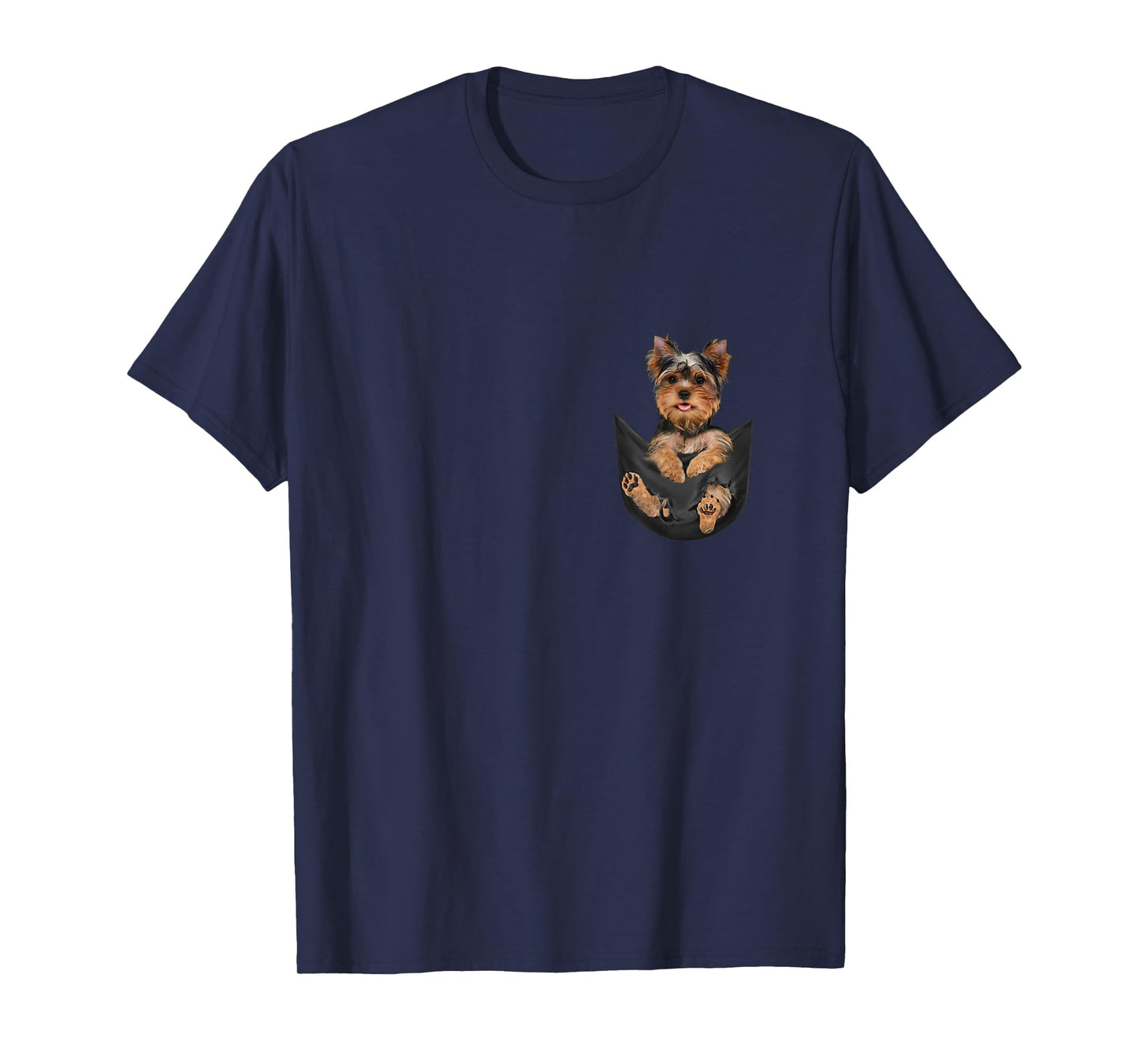 Dog Lovers Gifts Yorkshire Terrier in Pocket Funny Dog Face T-Shirt
