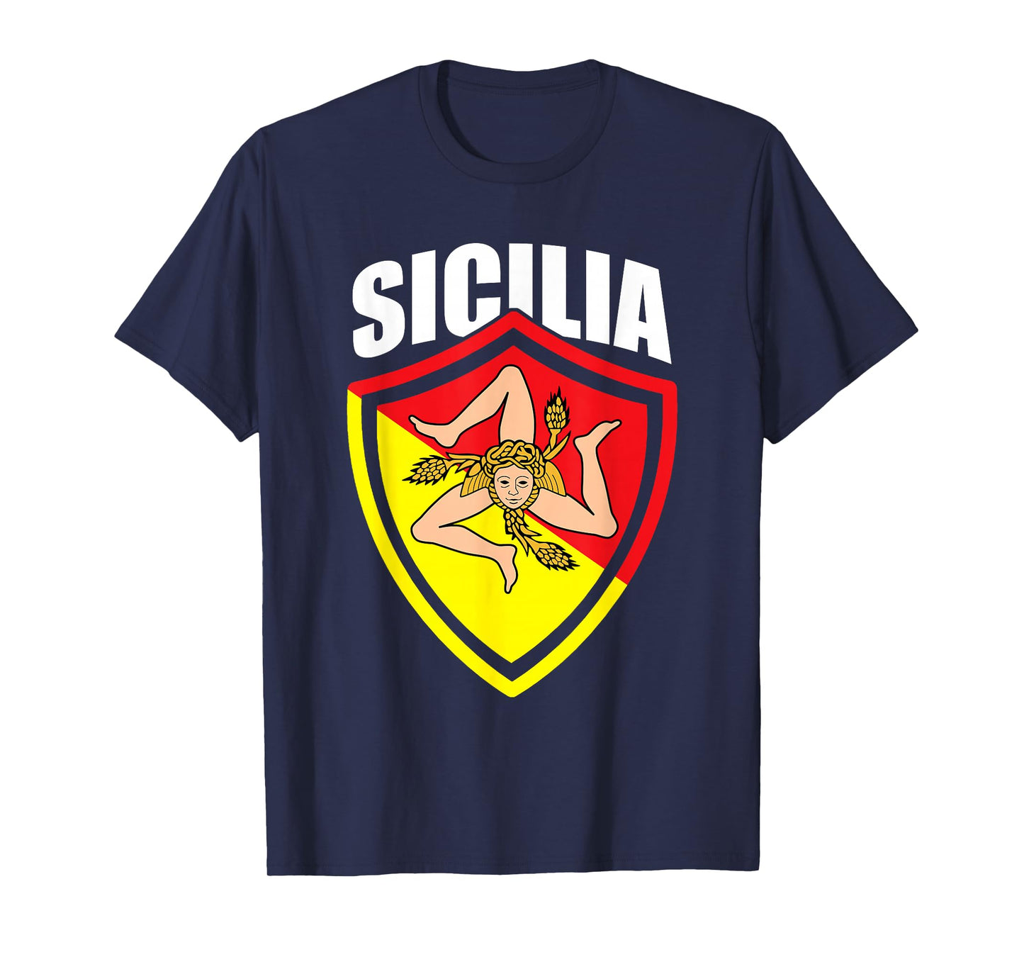 Sicilia Flag Sicily Palermo Italy T-Shirt