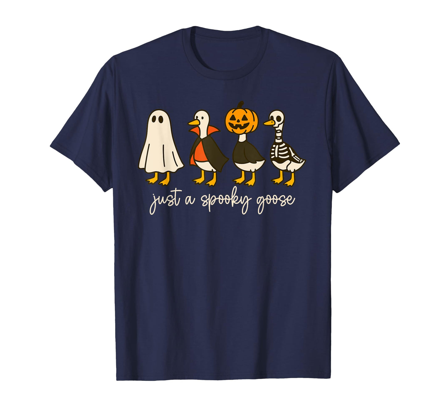 Just A Spooky Goose Spooky Season Trick Or Treat Halloween T-Shirt