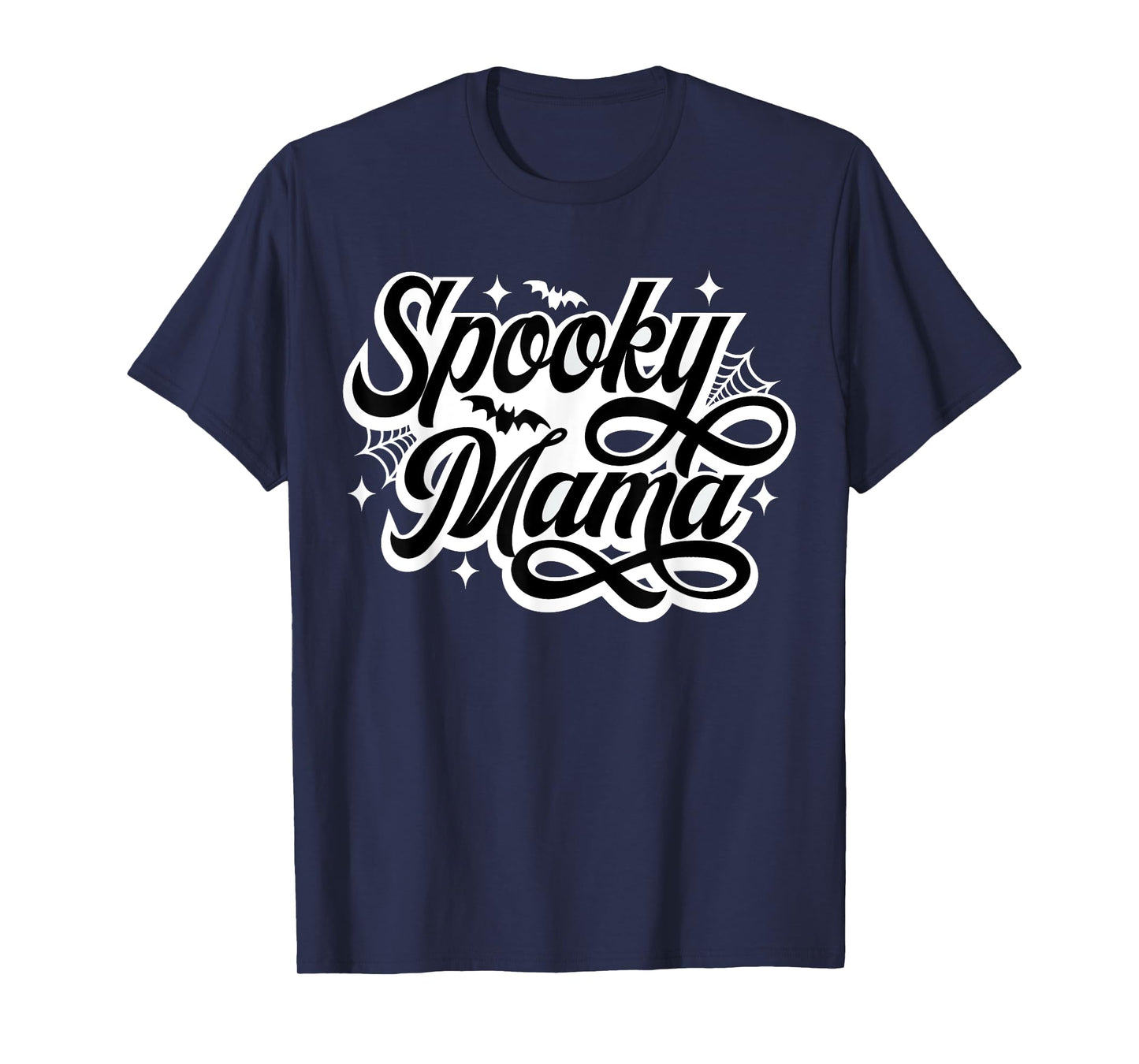 Spooky Mama Women Witch Mom Halloween Retro Groovy T-Shirt