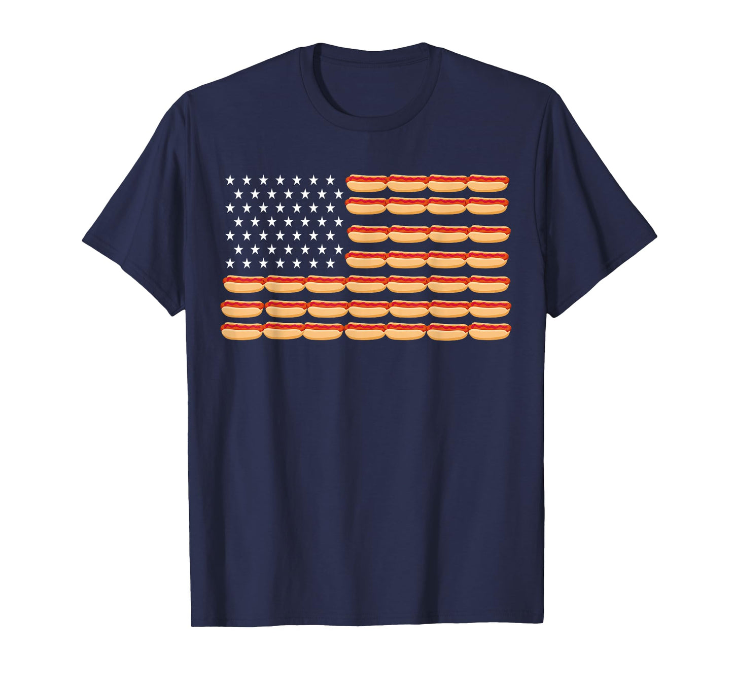 USA Hot Dog Flag T-Shirt