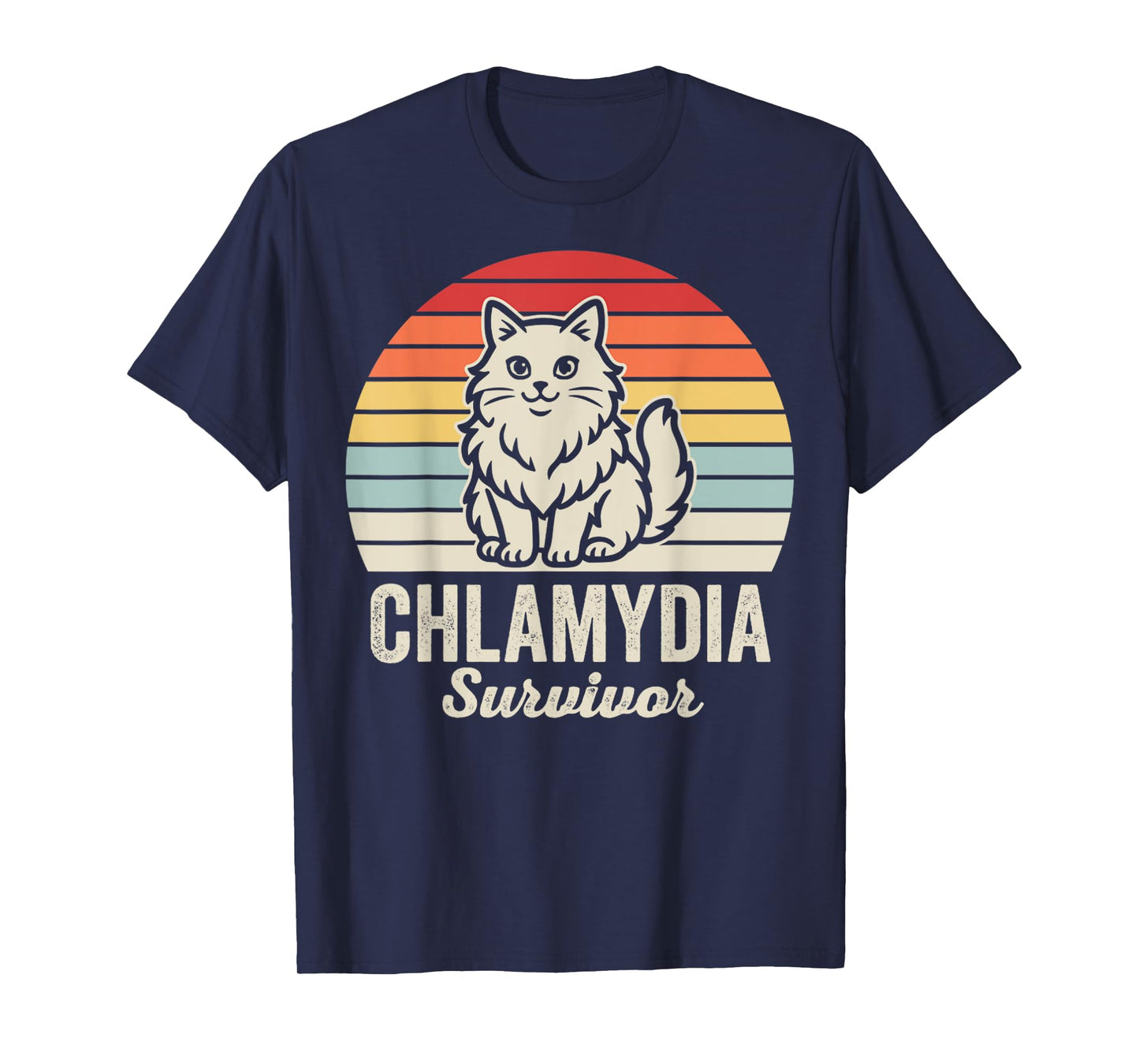Chlamydia Survivor Funny Cat Design T-Shirt