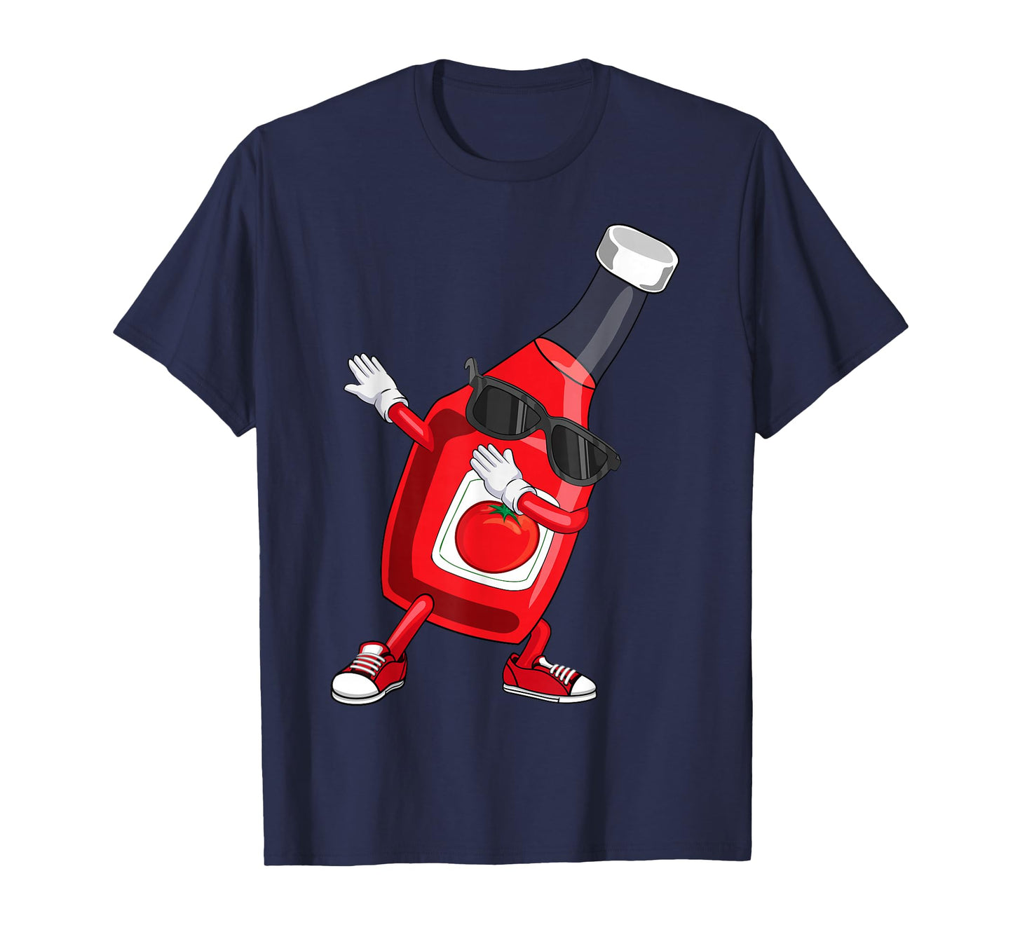 Funny Dabbing Ketchup Lover Gift for Kids Boy Cute Condiment T-Shirt