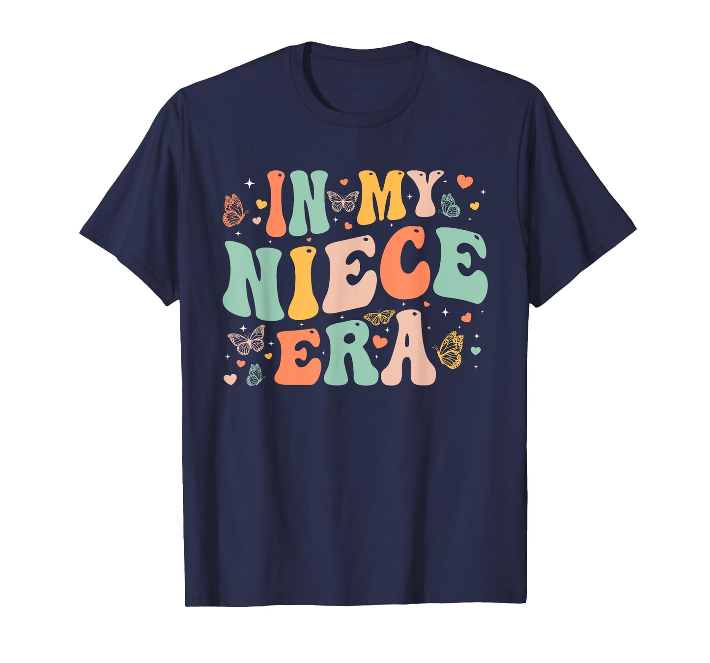 Retro Groovy In My Niece Era Mother's Day Kids Girls T-Shirt