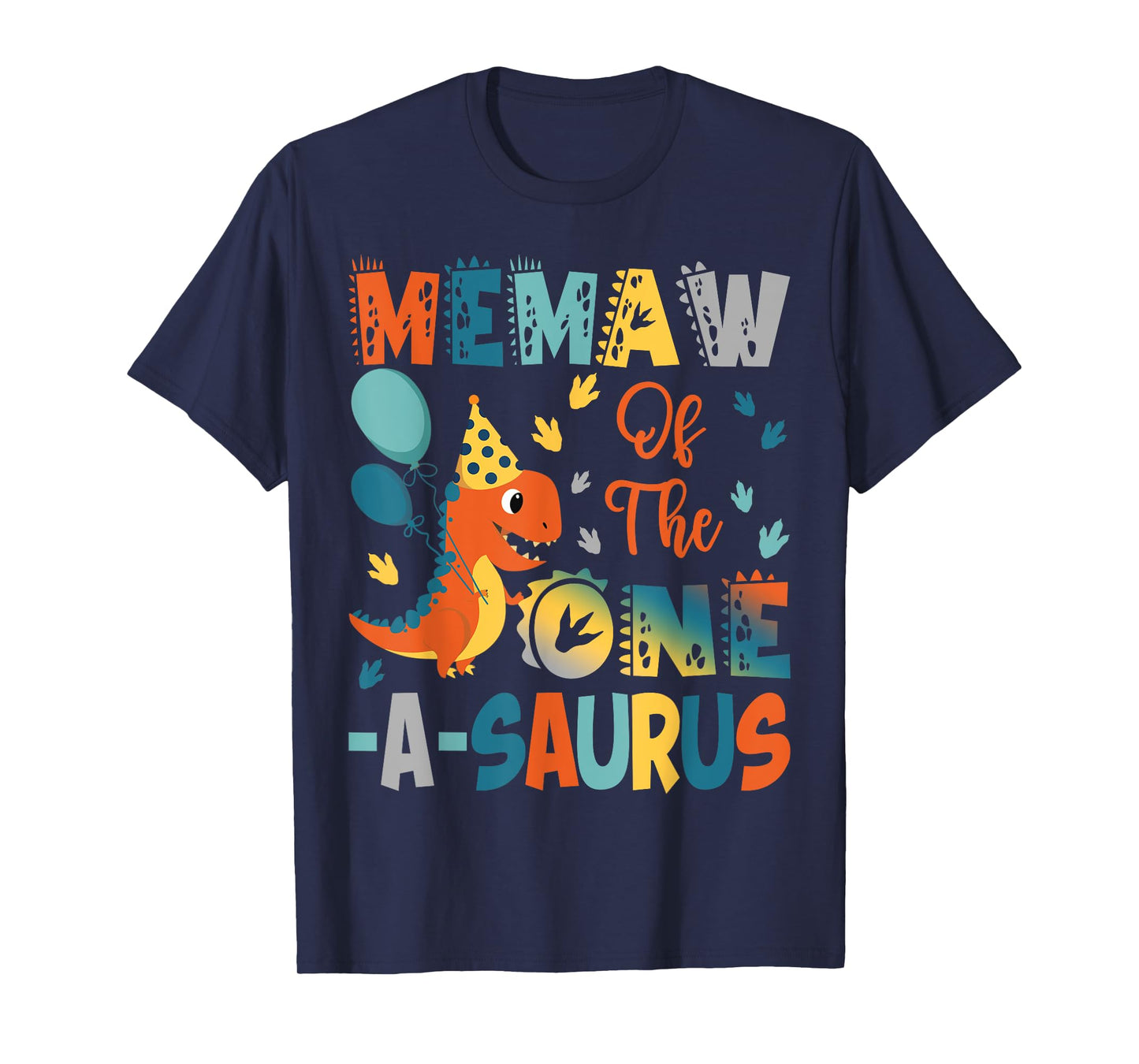 Memaw Of The One-A-Saurus 2Nd Birthday Dinosaur Party T-Shirt