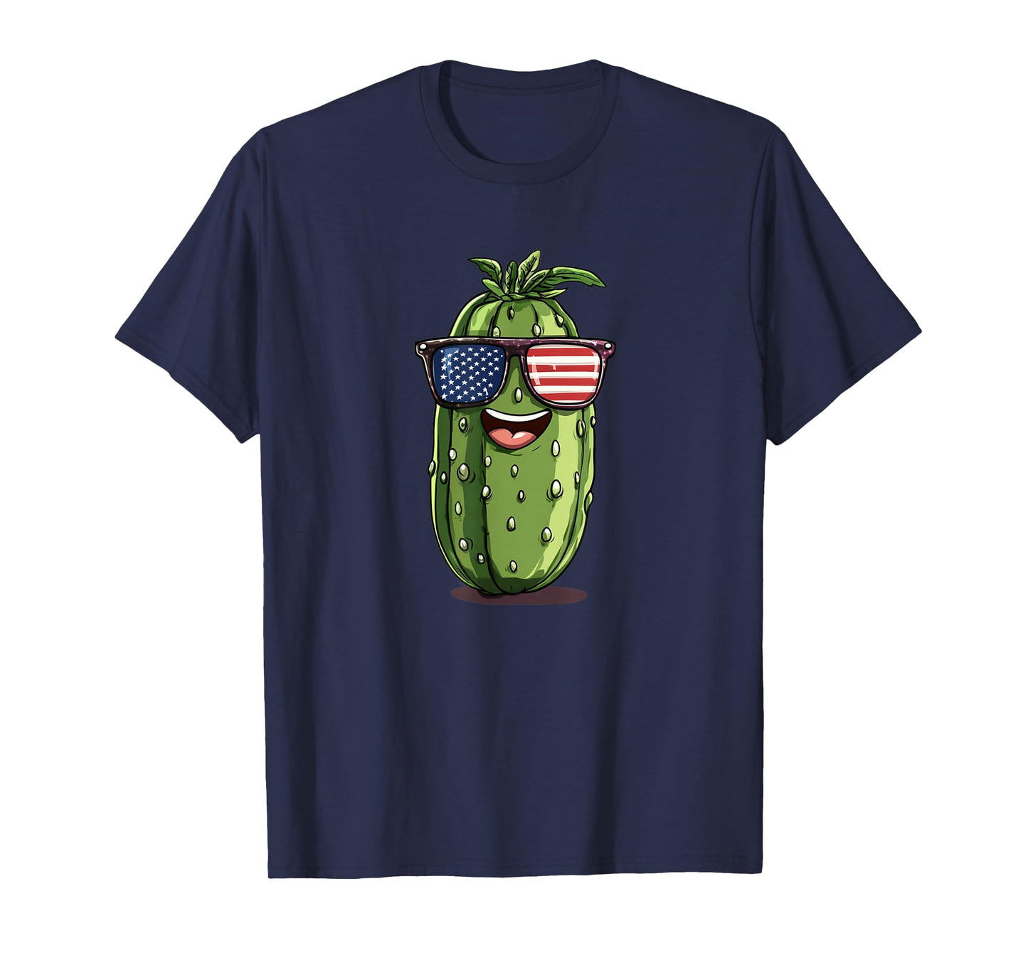 Cool 4th of July Pickle Costume with America Sunglasses T-Shirt