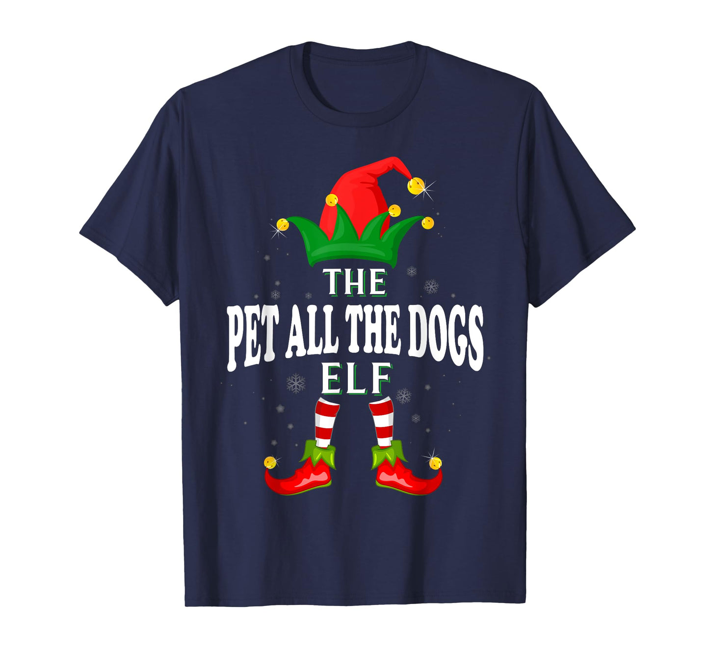 Xmas Pet All The Dogs Elf Family Matching Christmas Pajama T-Shirt