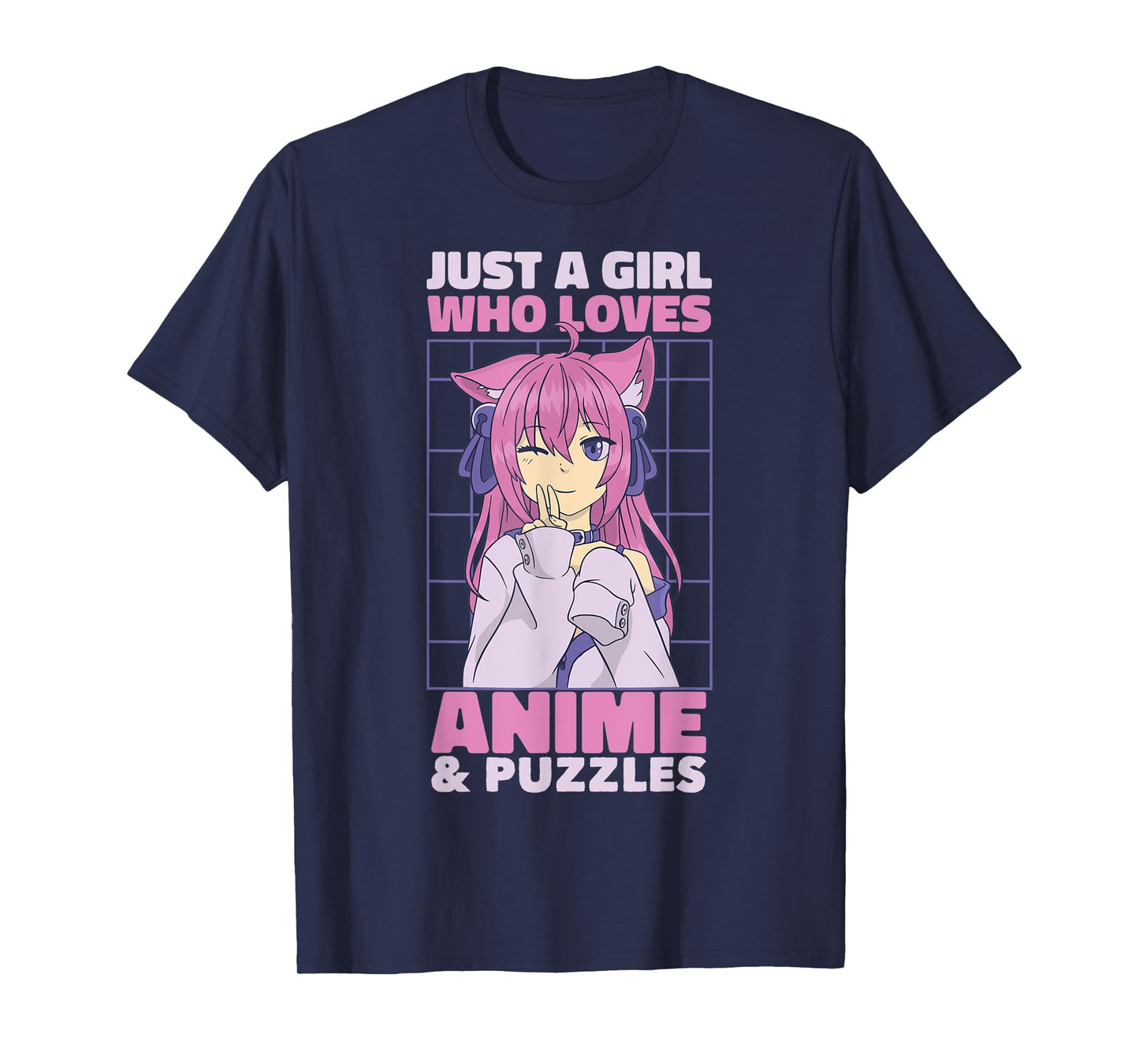 Just A Girl Who Loves Anime | Cute Anime and Puzzles T-Shirt