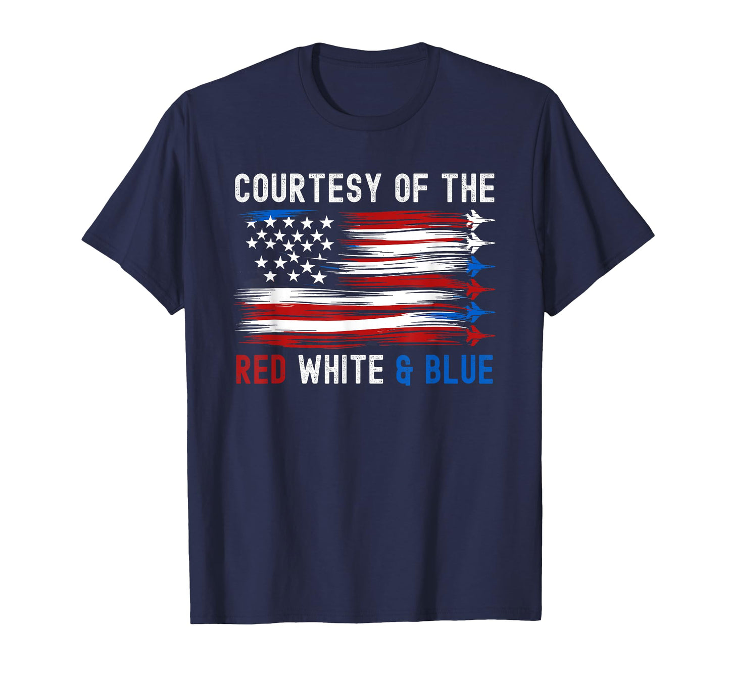 Courtesy Red White Blue Funny Patriotic US Flag T-Shirt