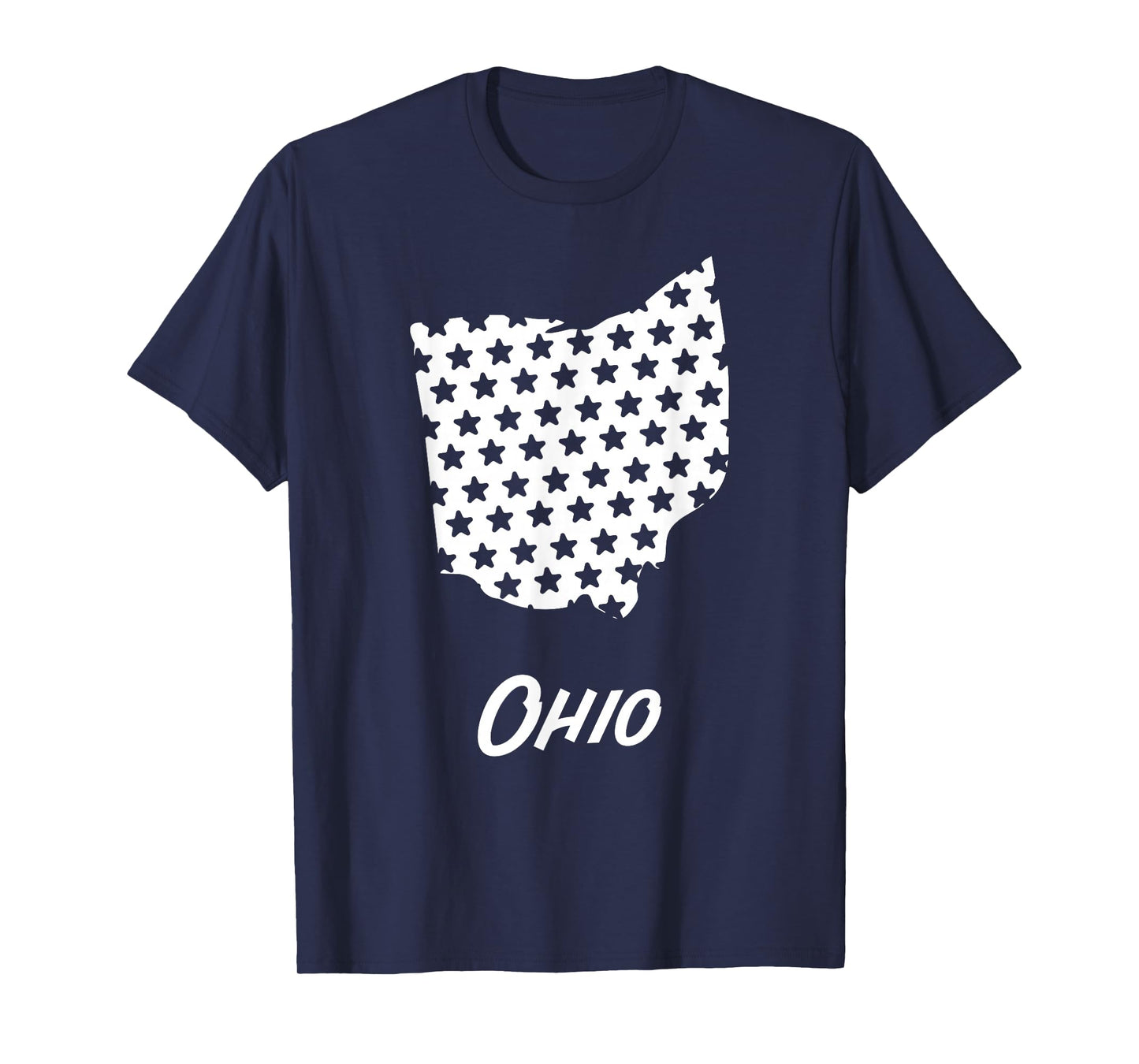 Ohio USA State Outline Stars Vintage Retro Design T-Shirt