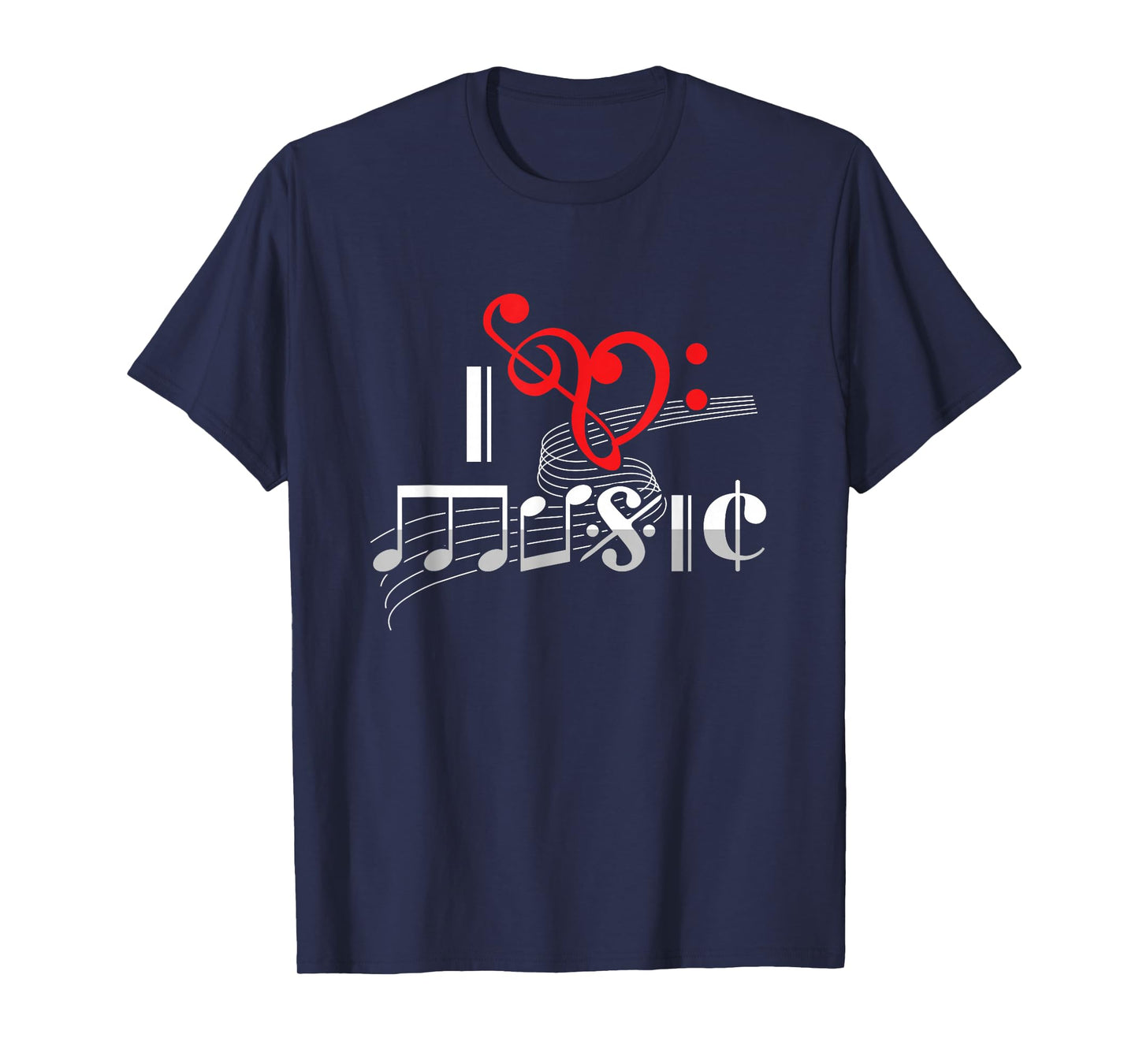 Music Lover Musician Instrumentalist I Love Music T-Shirt