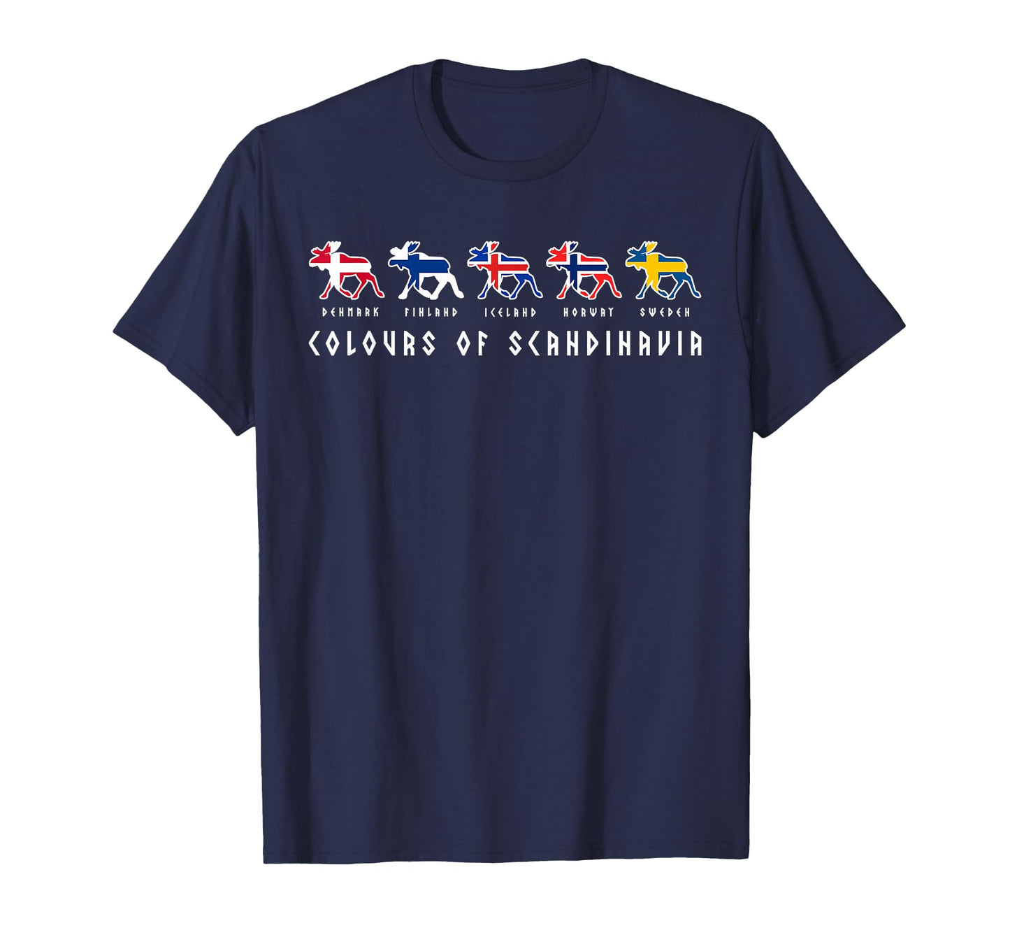 Scandinavia flags elk colours Sweden, Norway T-Shirt