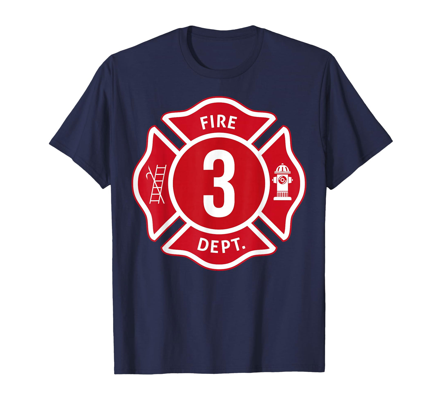 Kids Fire Truck 3rd Birthday Boy Firefighter 3 Year Old T-Shirt