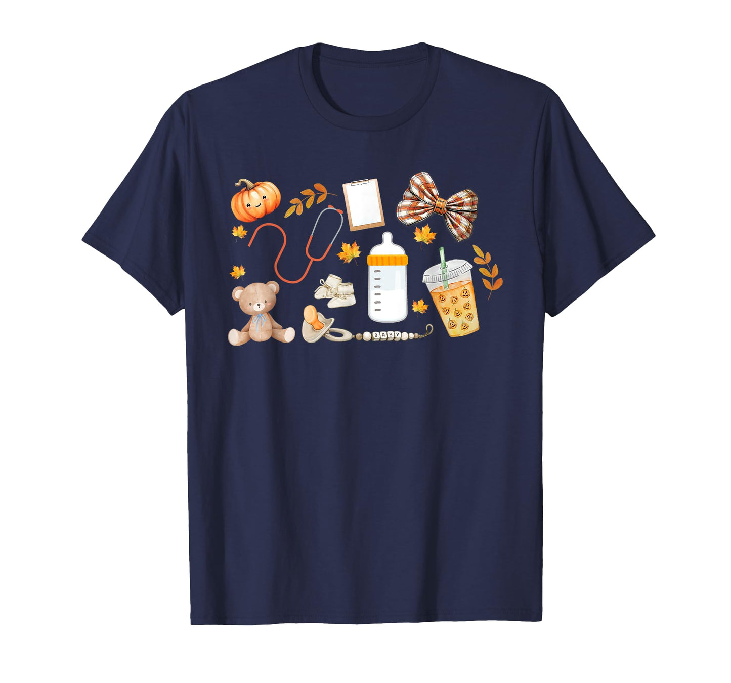Mother Baby Nurse Fall MBU Thanksgiving Team Nursery Nurse T-Shirt
