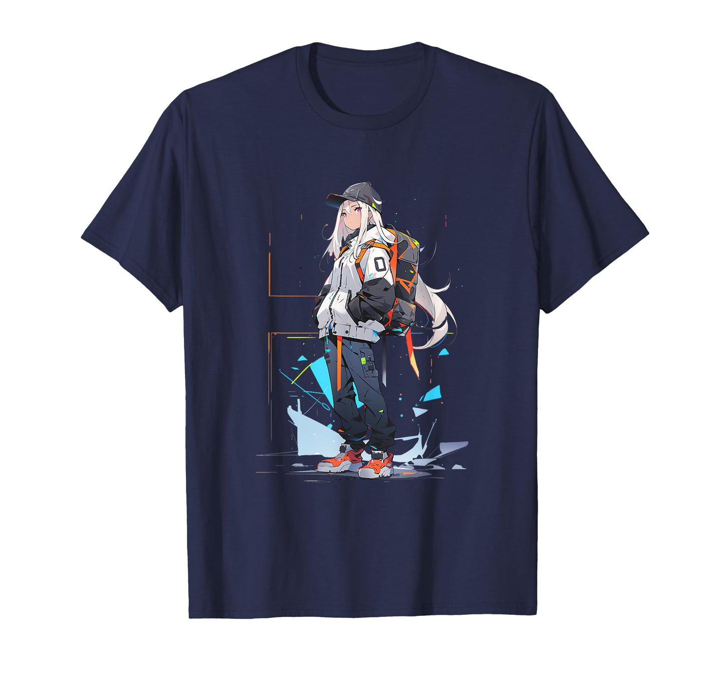 Anime Girl Anime Otaku Japanese Aesthetic | Cyberpunk T-Shirt