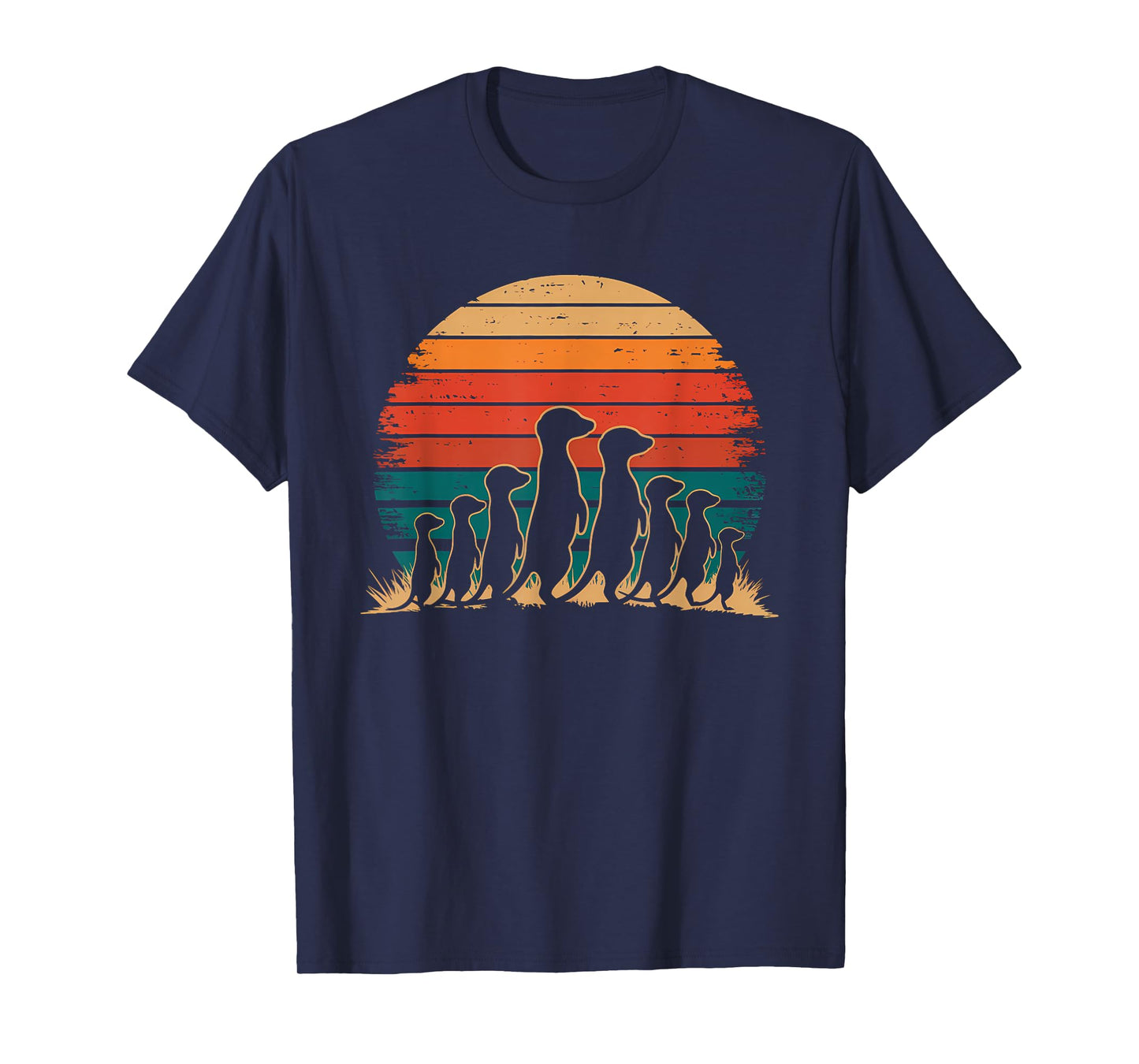 Meerkat Squad Family Animal Retro Cute Suricata Zoo Animals T-Shirt