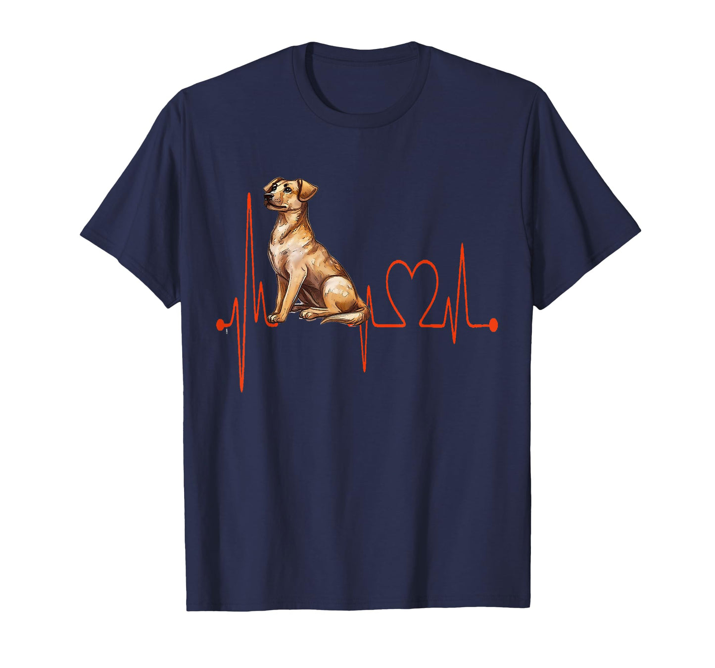 Mountain Cur Dog Heartbeat EKG My Dogs Are My Cardio T-Shirt