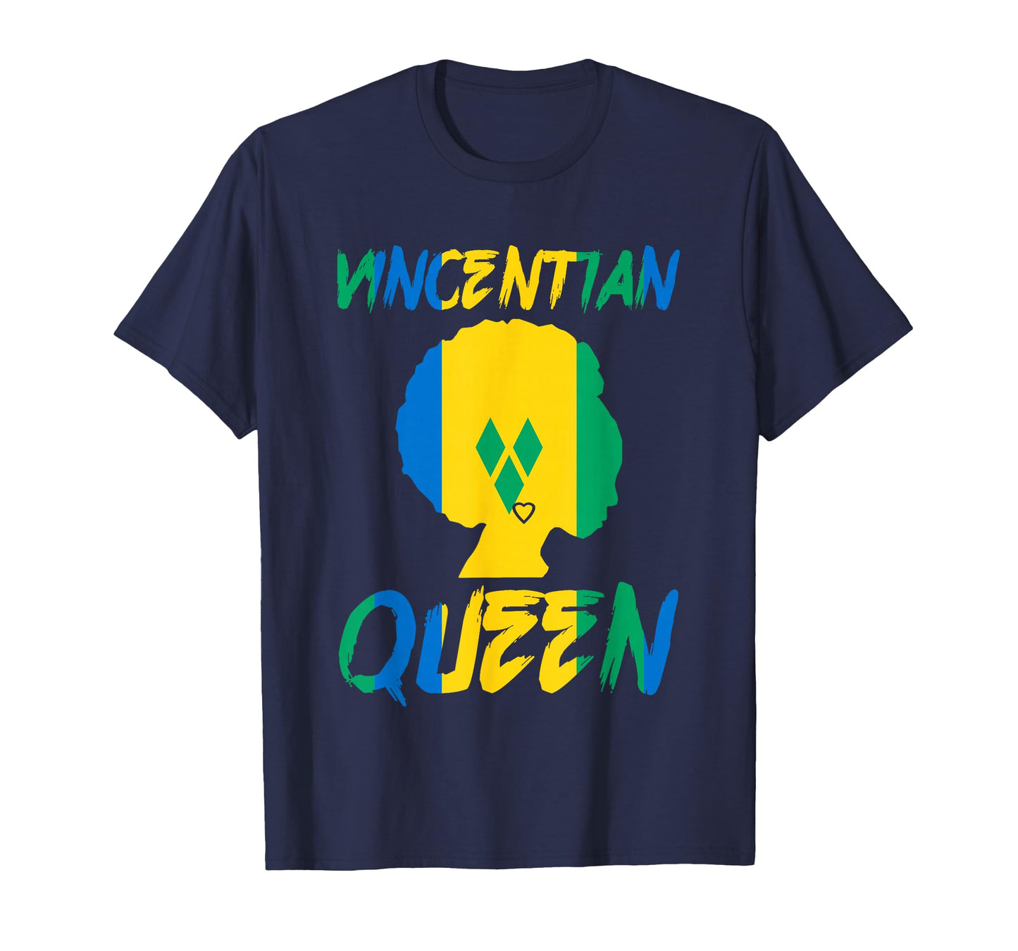 Vincentian Queen St Vincent Grenadines Flag Afro Pride Home T-Shirt