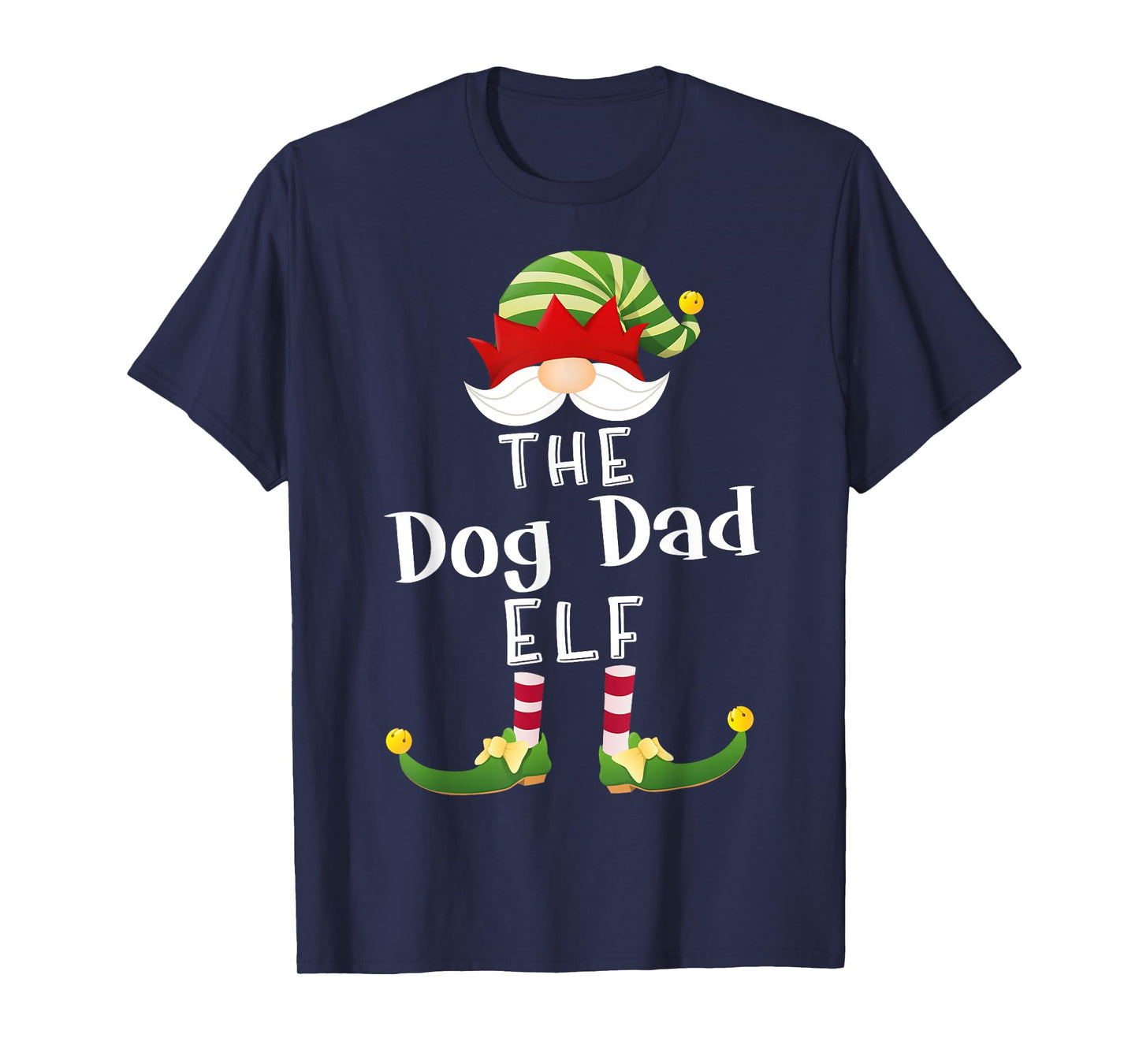 Dog Dad Elf Group Christmas Funny Pajama Party T-Shirt for Men Women