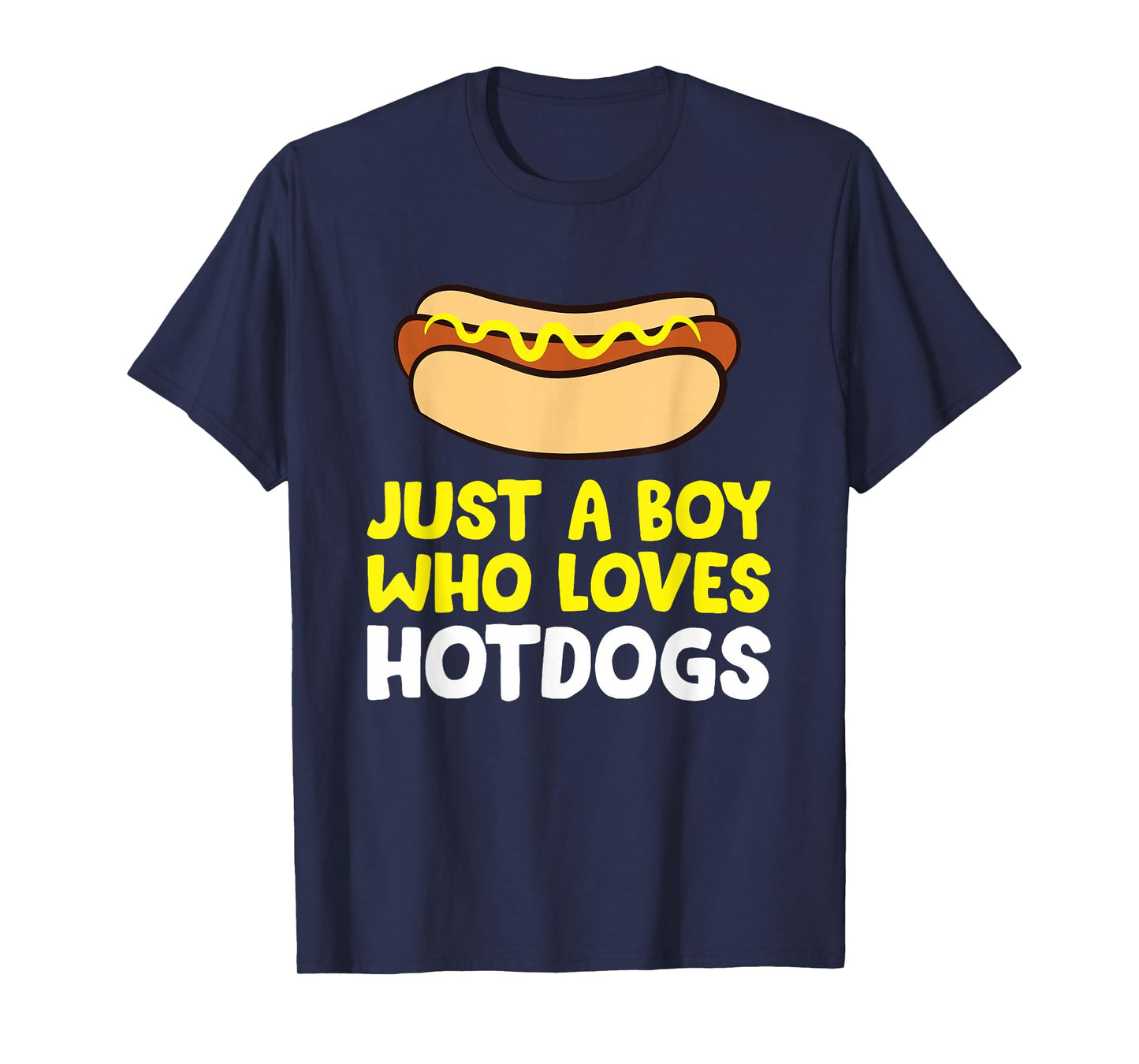 Just a Boy Who Loves Hot Dogs Funny Hot Dog T-Shirt