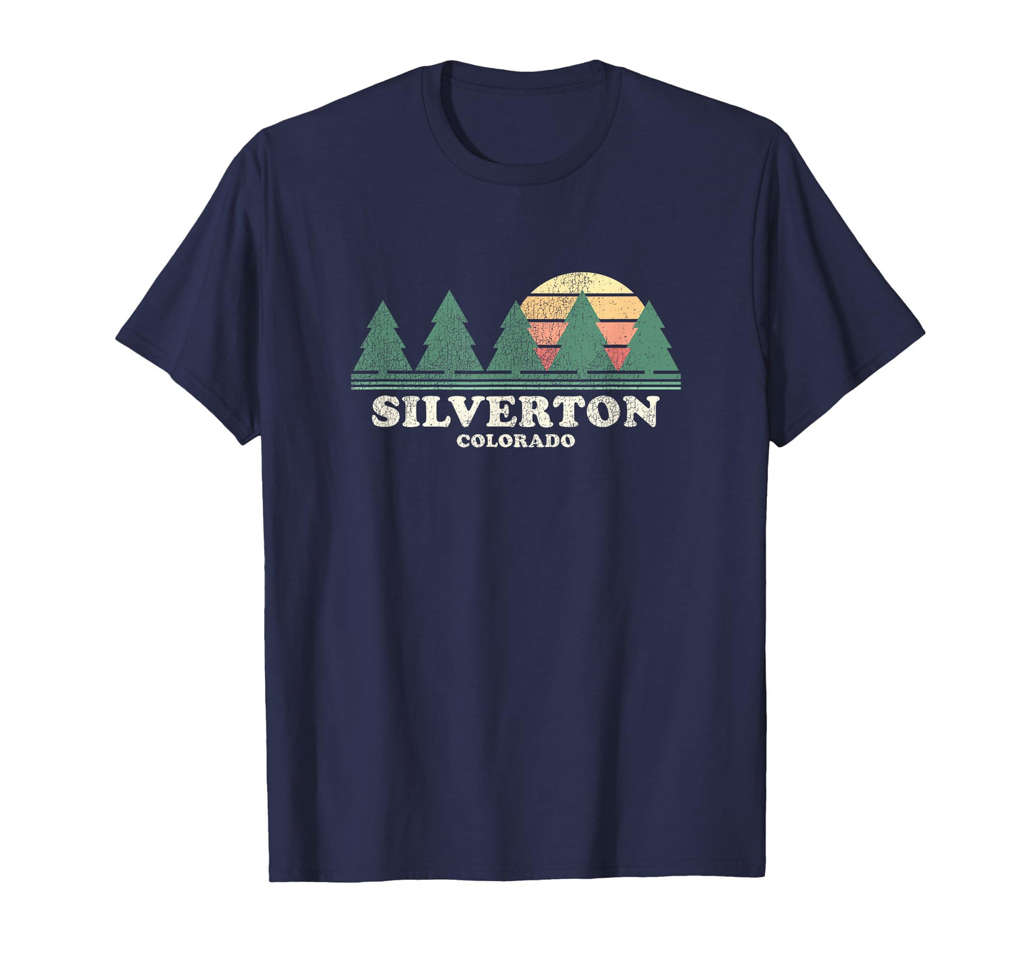 Silverton CO Vintage Throwback Tee Retro 70s Design T-Shirt