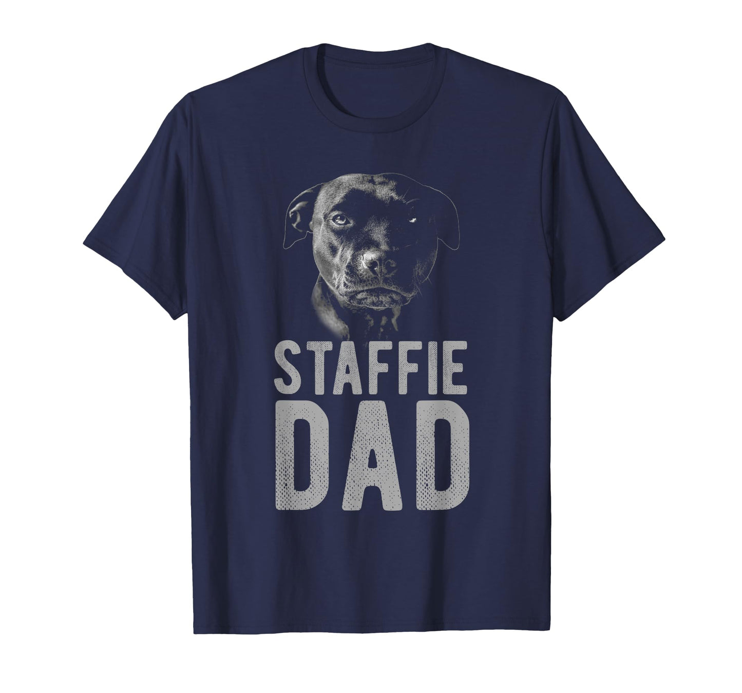 Staffordshire Bull Terrier in black for men - staffie dad T-Shirt