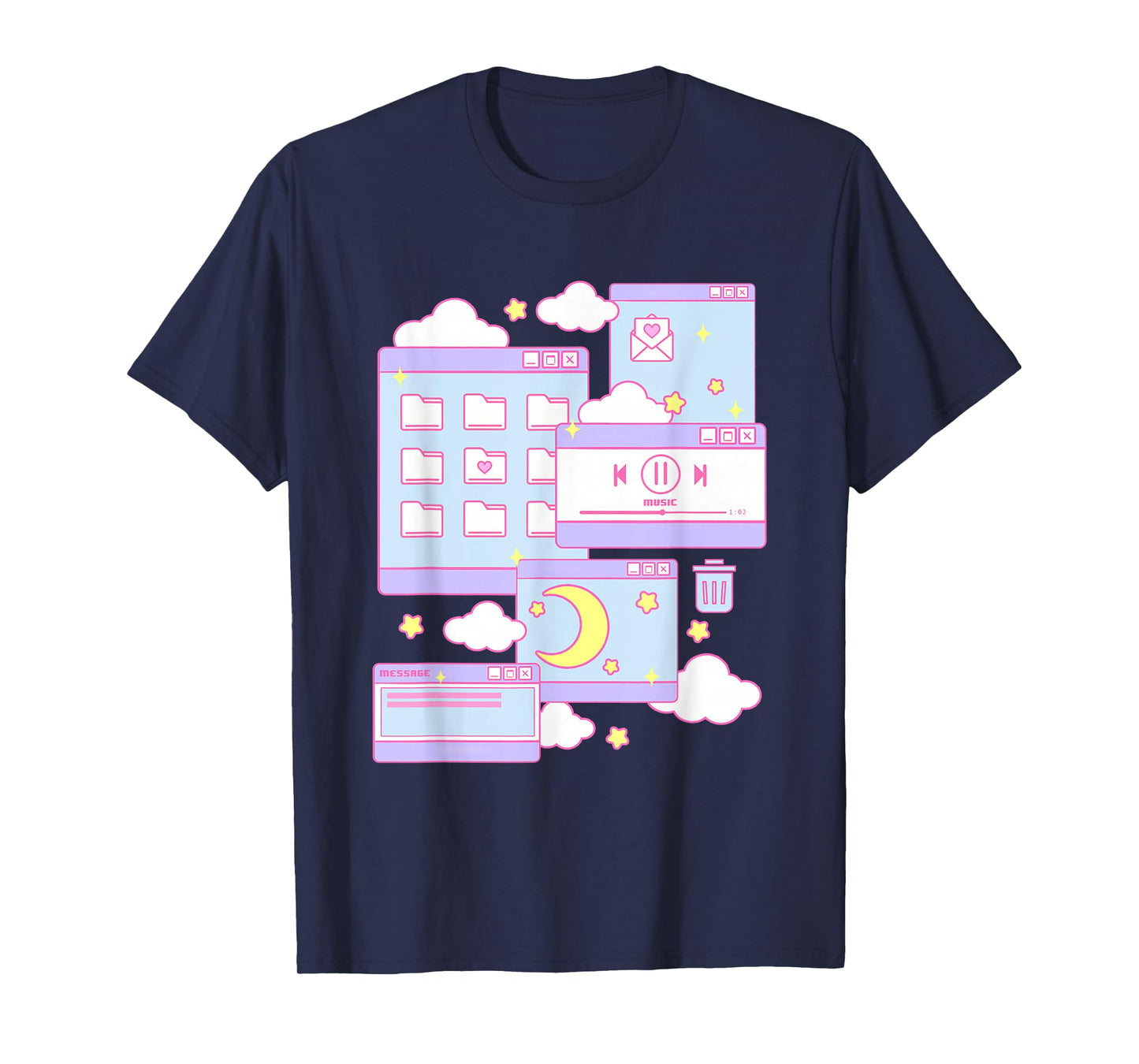 90s Grunge Kawaii E-Girl Browser Pastel T-Shirt