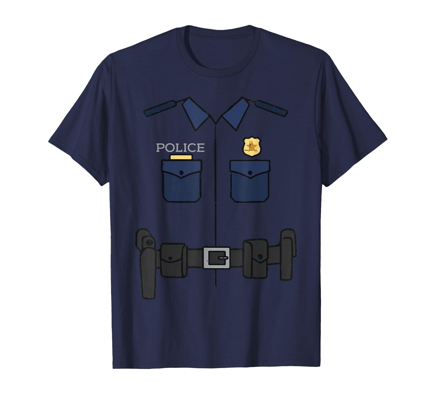 Halloween Police Officer Costume Cop Boys Kids Men Women T-Shirt