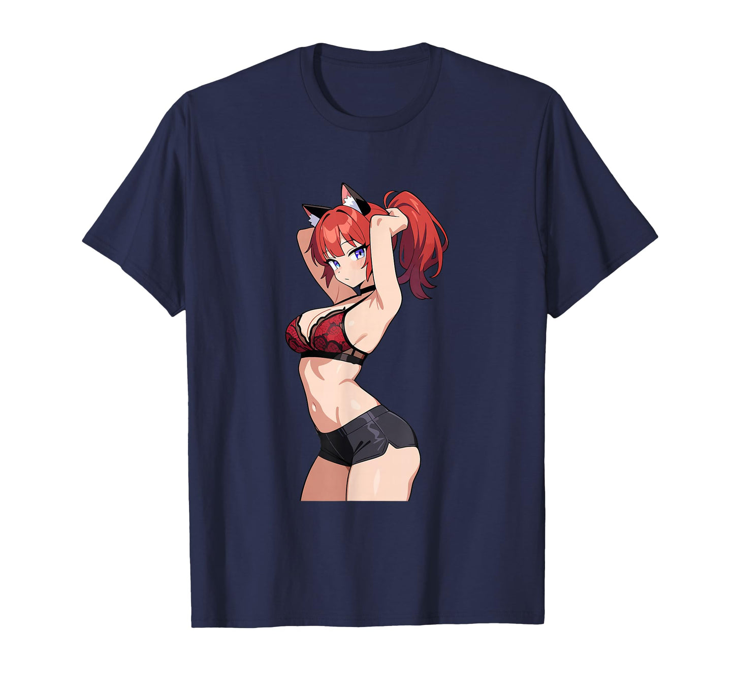 Waifu Sexy Anime Girl Hot Neko Cat Girl Japanese Style T-Shirt