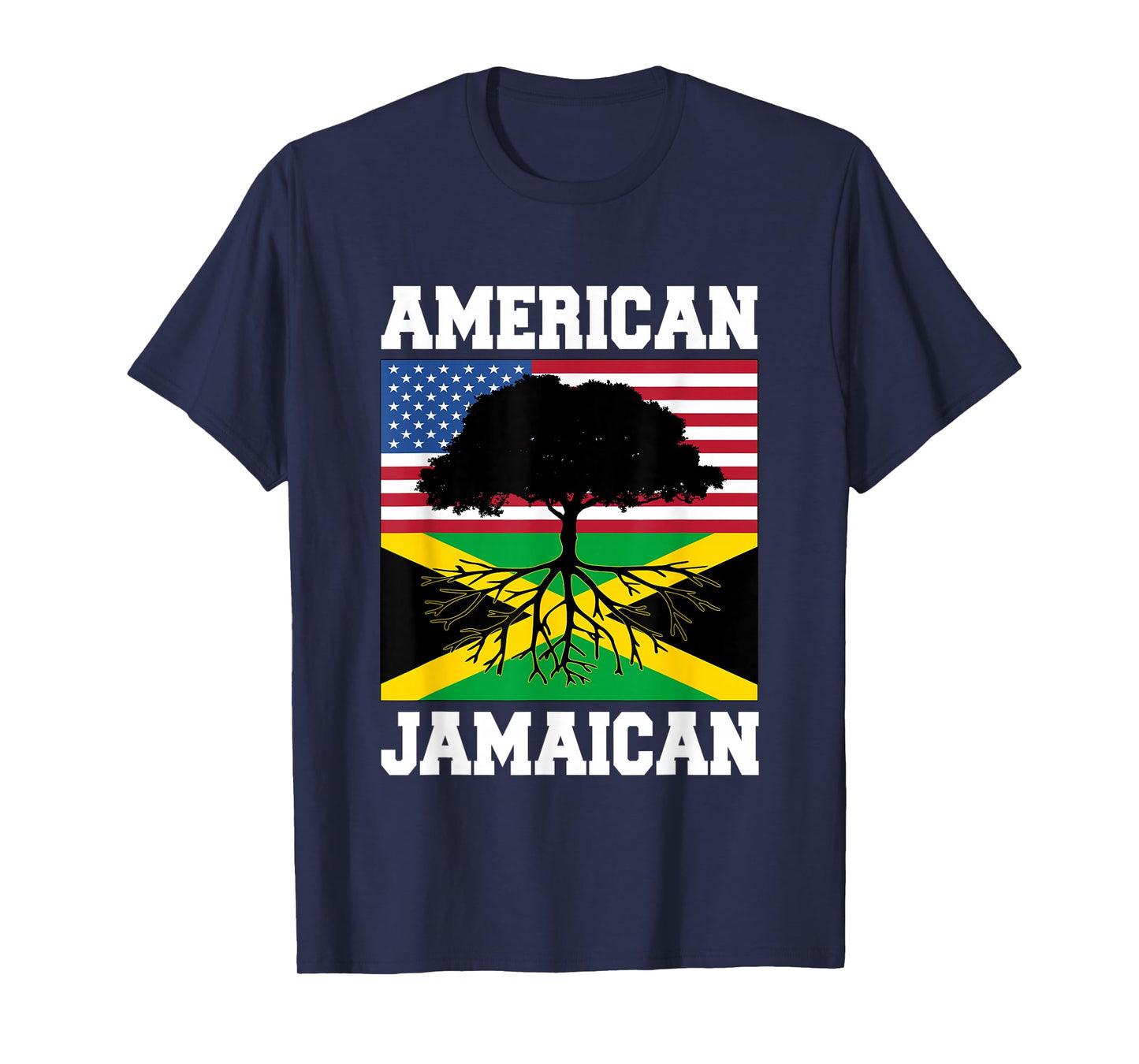 Usa Jamaica Flag Jamaican Roots American Born America T-Shirt
