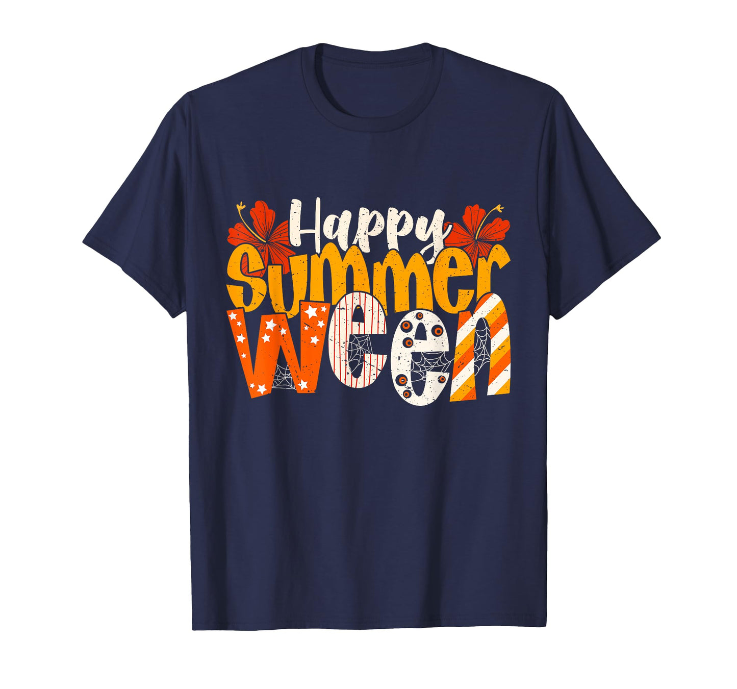 Happy Summerween Floral Cute Halloween in Summer T-Shirt