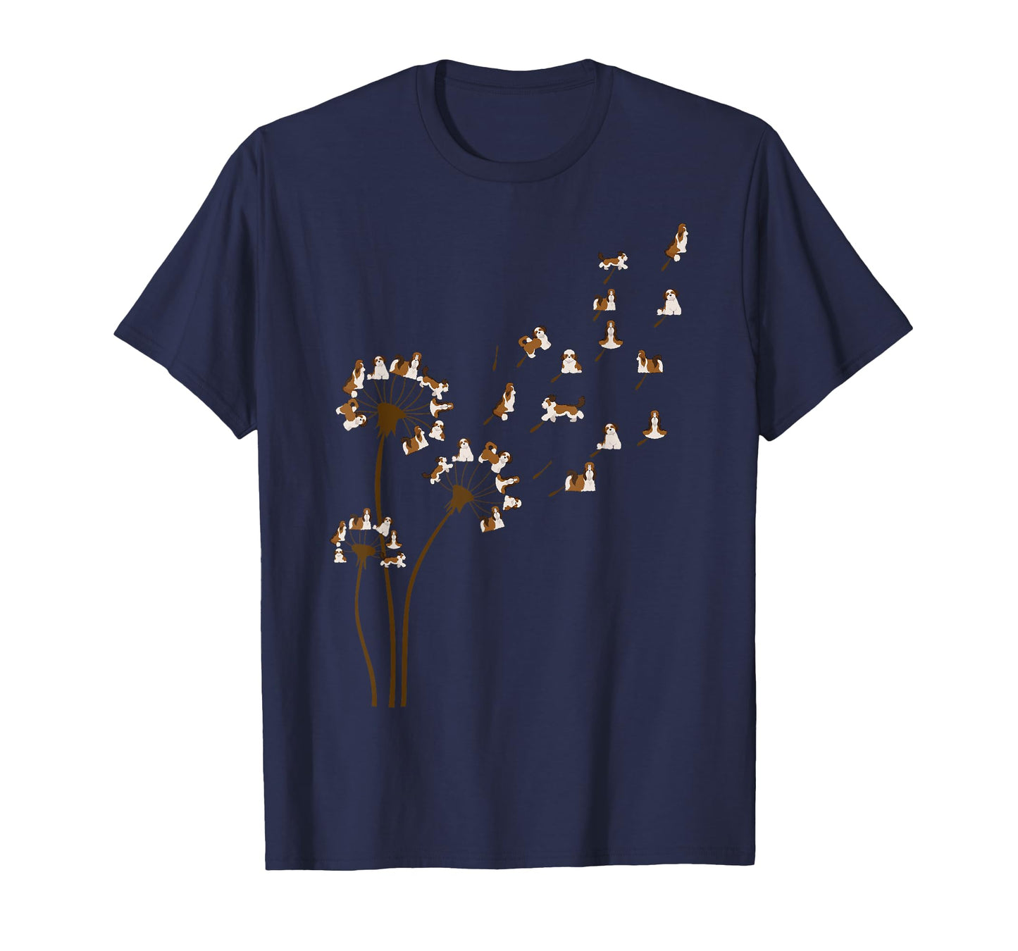 Cute Shih Tzu Flower Fly Dandelion Funny Dog Lover Dog Dad T-Shirt