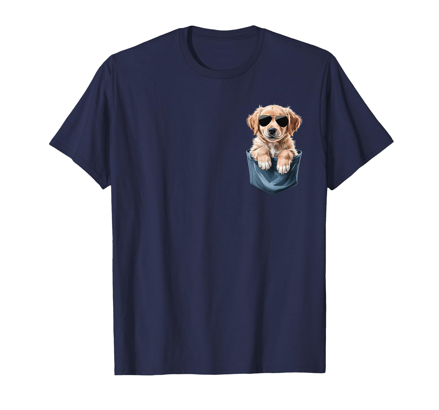 Cute Pocket Golden Retriever Lover Golden Dog Mom T-Shirt