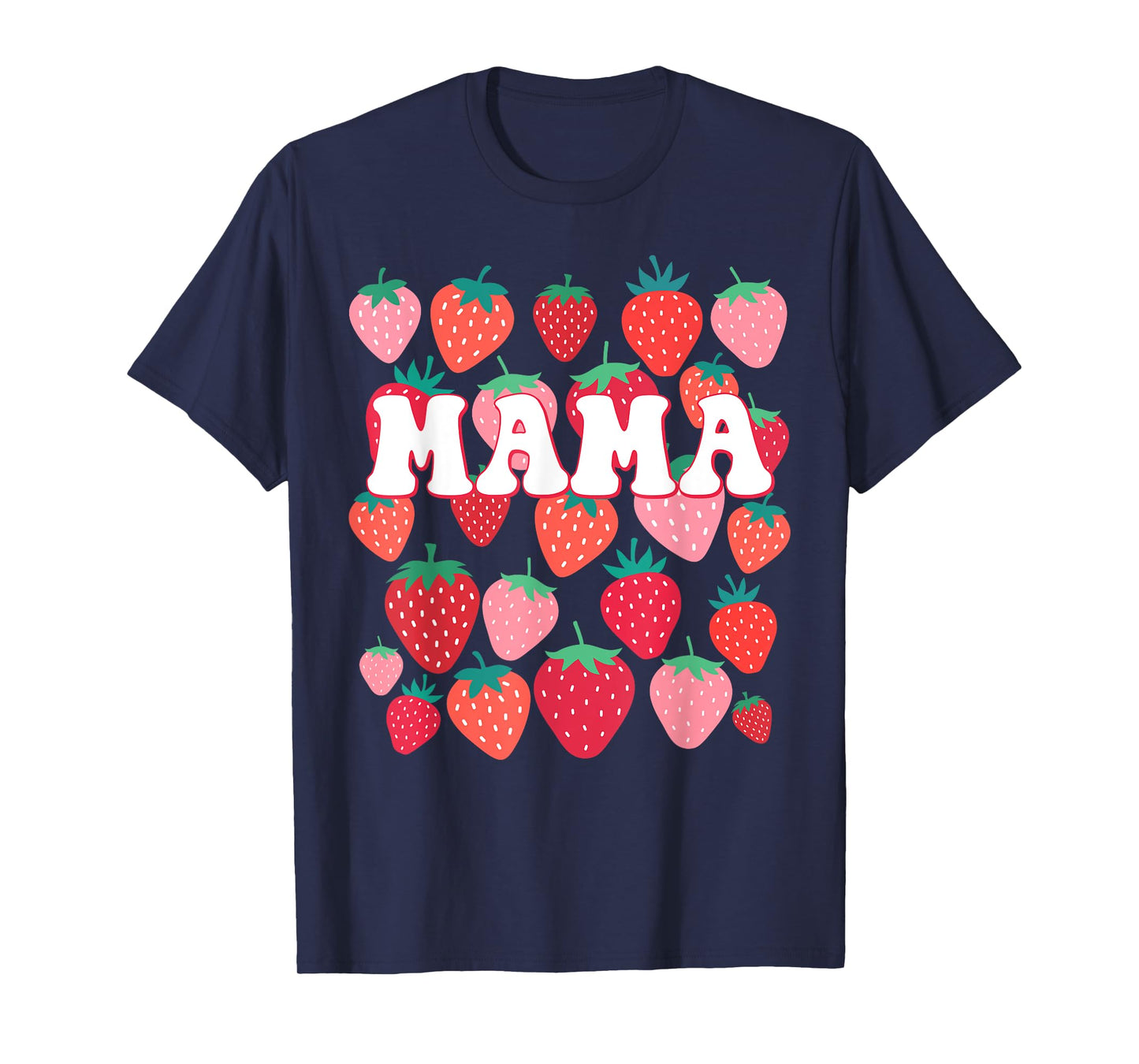 Mama Berry Groovy Strawberry Birthday Family Matching T-Shirt