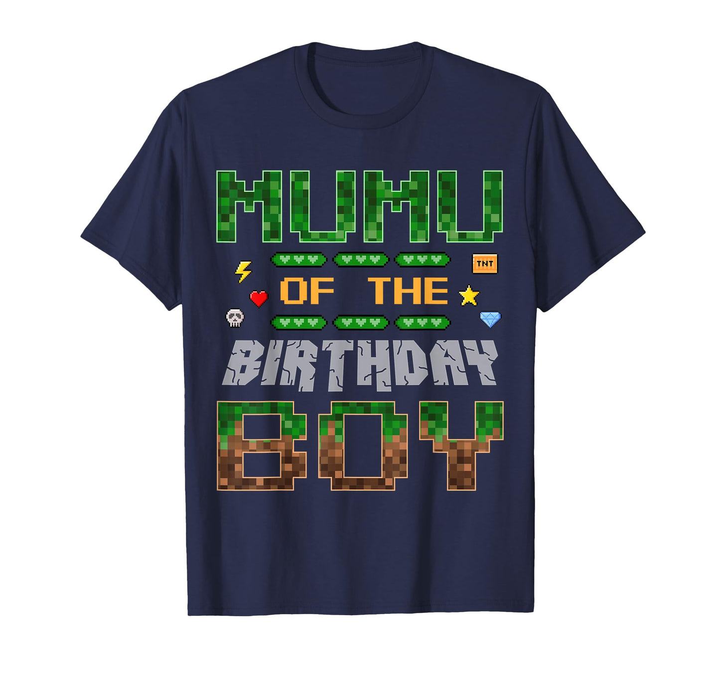 MuMu of The Birthday Boy Pixel Gamer Family Love T-Shirt