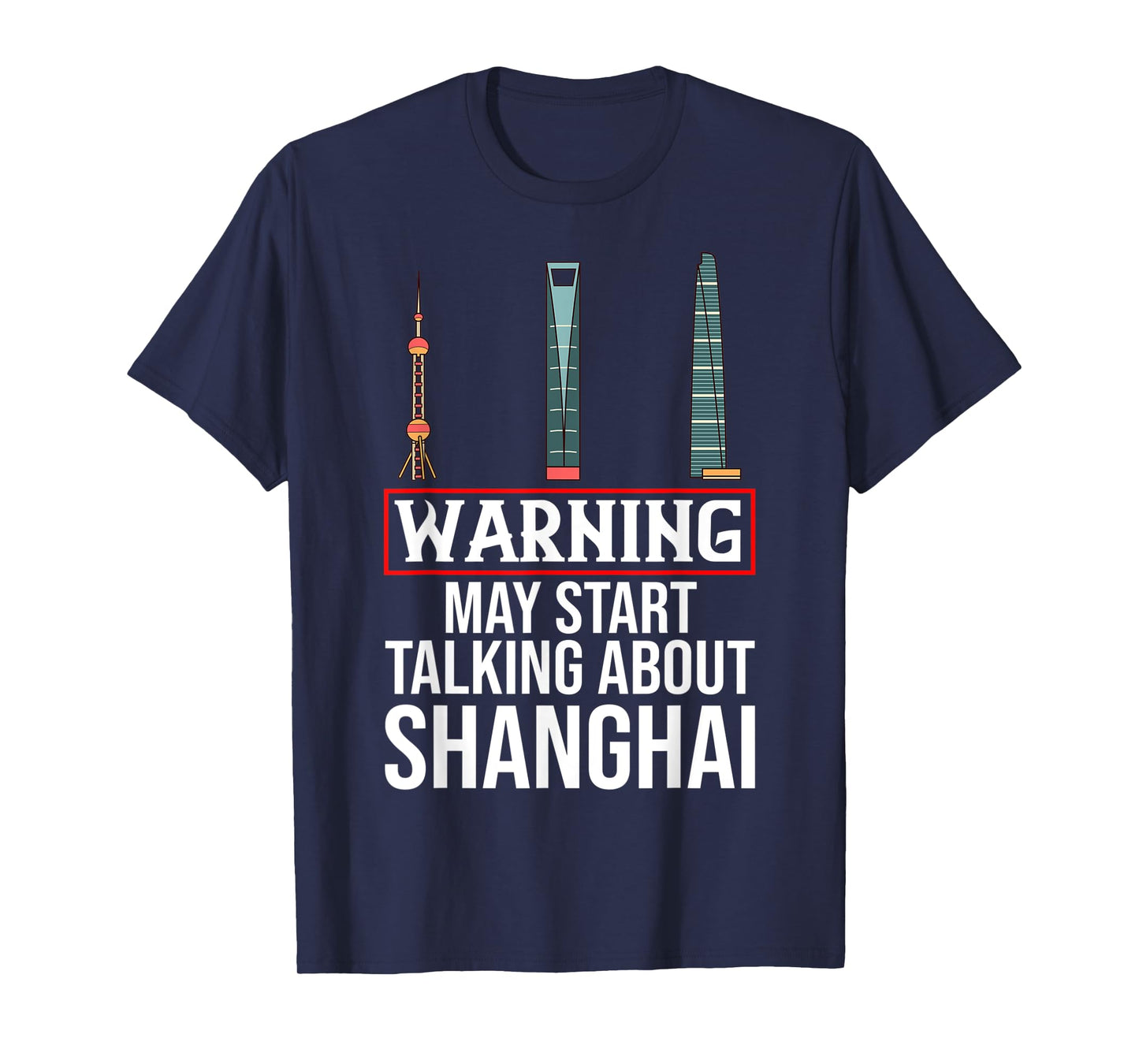 Shanghai China City Skyline Map T-Shirt