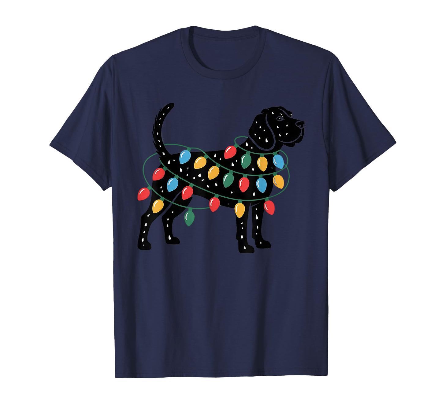 Cute Christmas Lights Beagle for Dog Lovers Women Men T-Shirt
