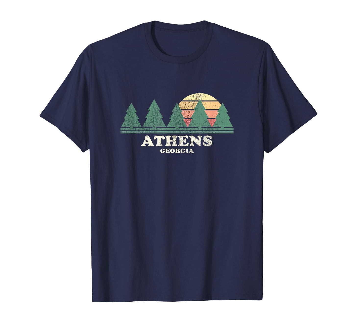 Athens GA Vintage Throwback Tee Retro 70s Design T-Shirt